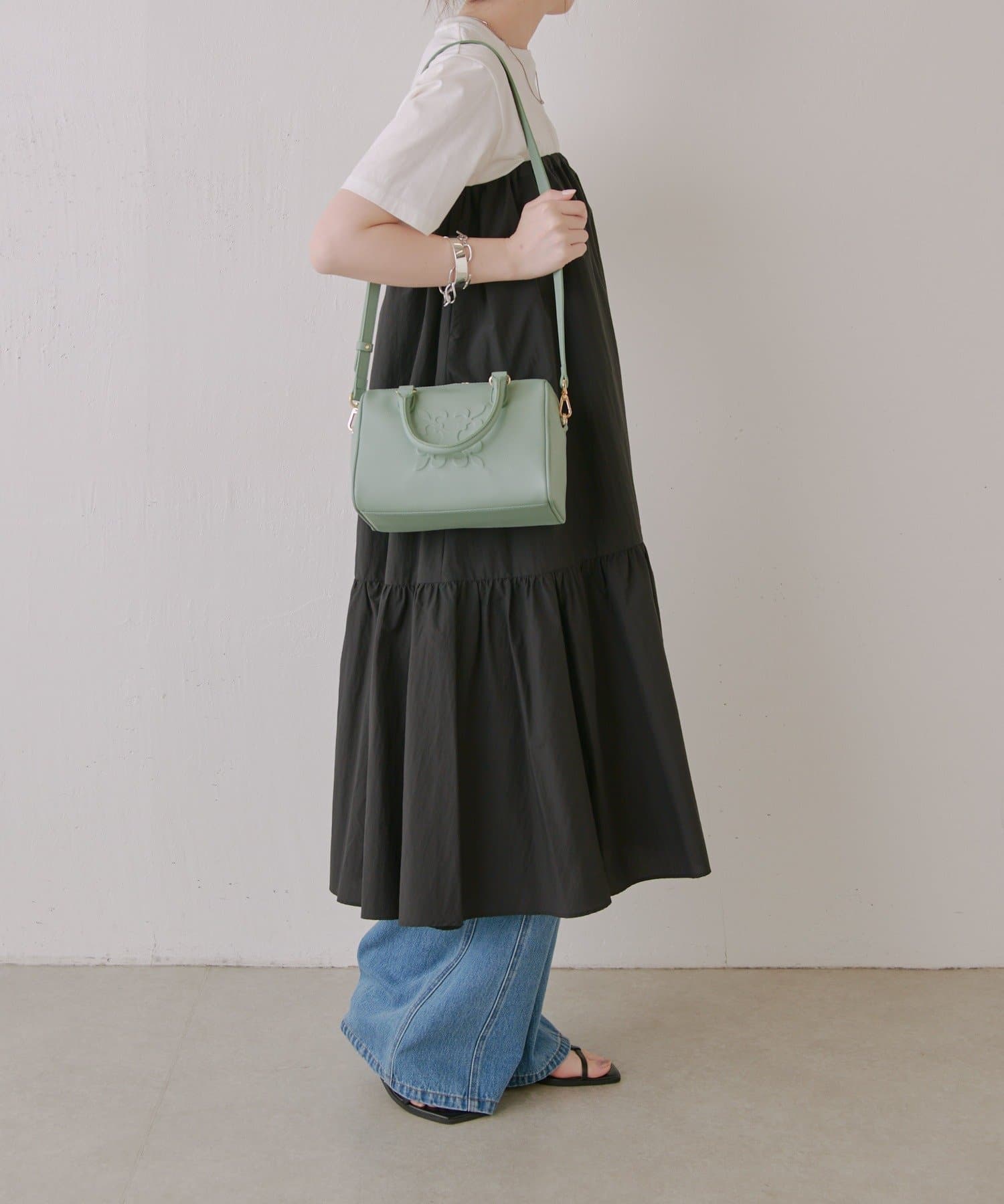 russet(ラシット) 3/12新色グリーン予約スタート《composition》レザー2WAYミニボストンバッグ