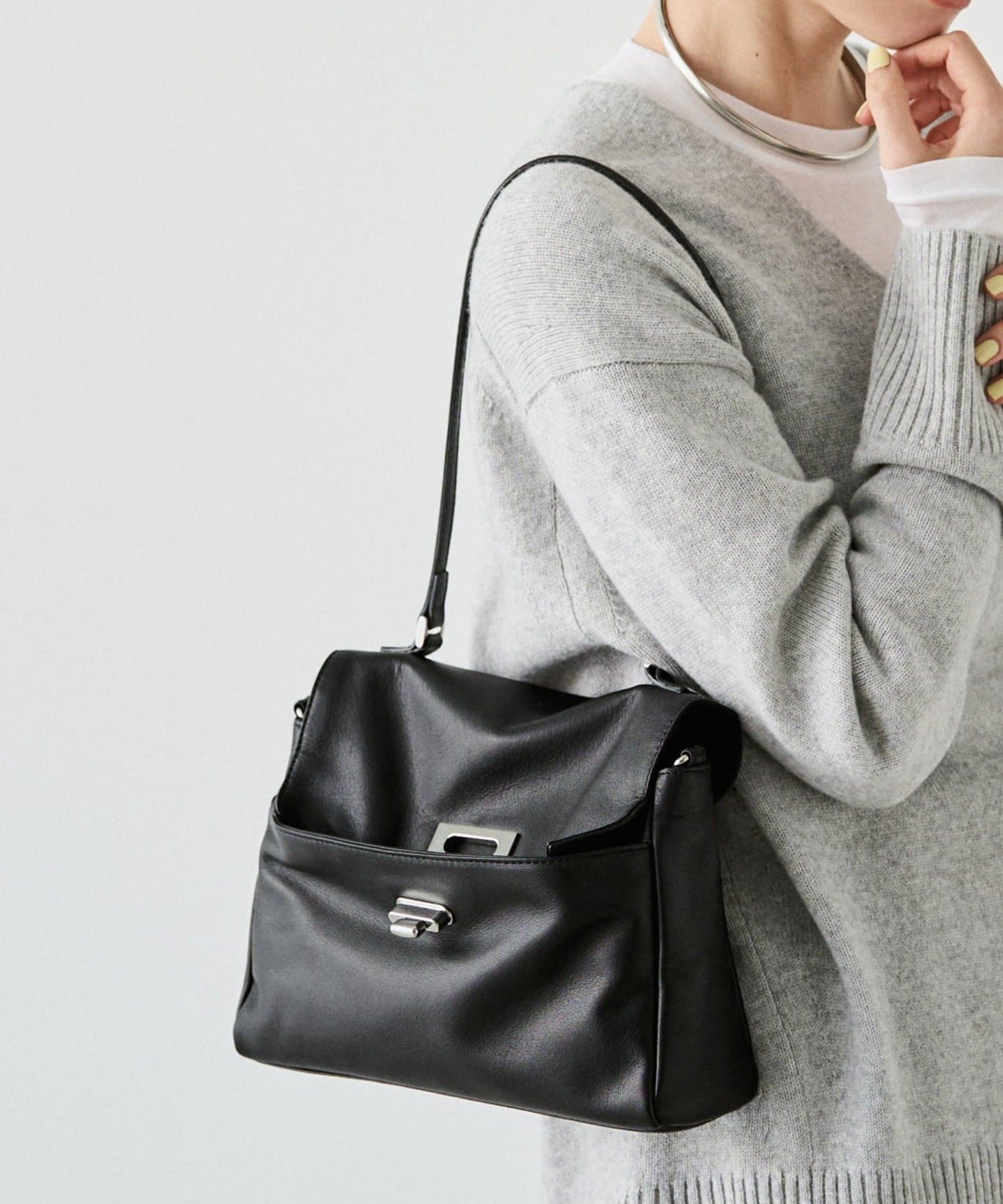 russet(ラシット) 《@__sereko.r__企画》ソフトレザーフラップミニトートバッグ