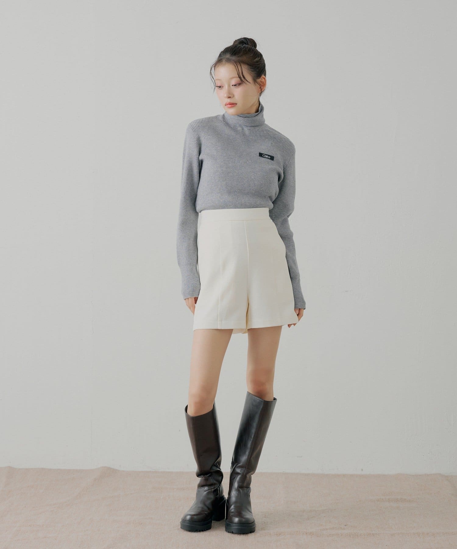 Chico(チコ) 【12/19(金)18時販売】リボンラップスカート+スラックスハーフパンツ