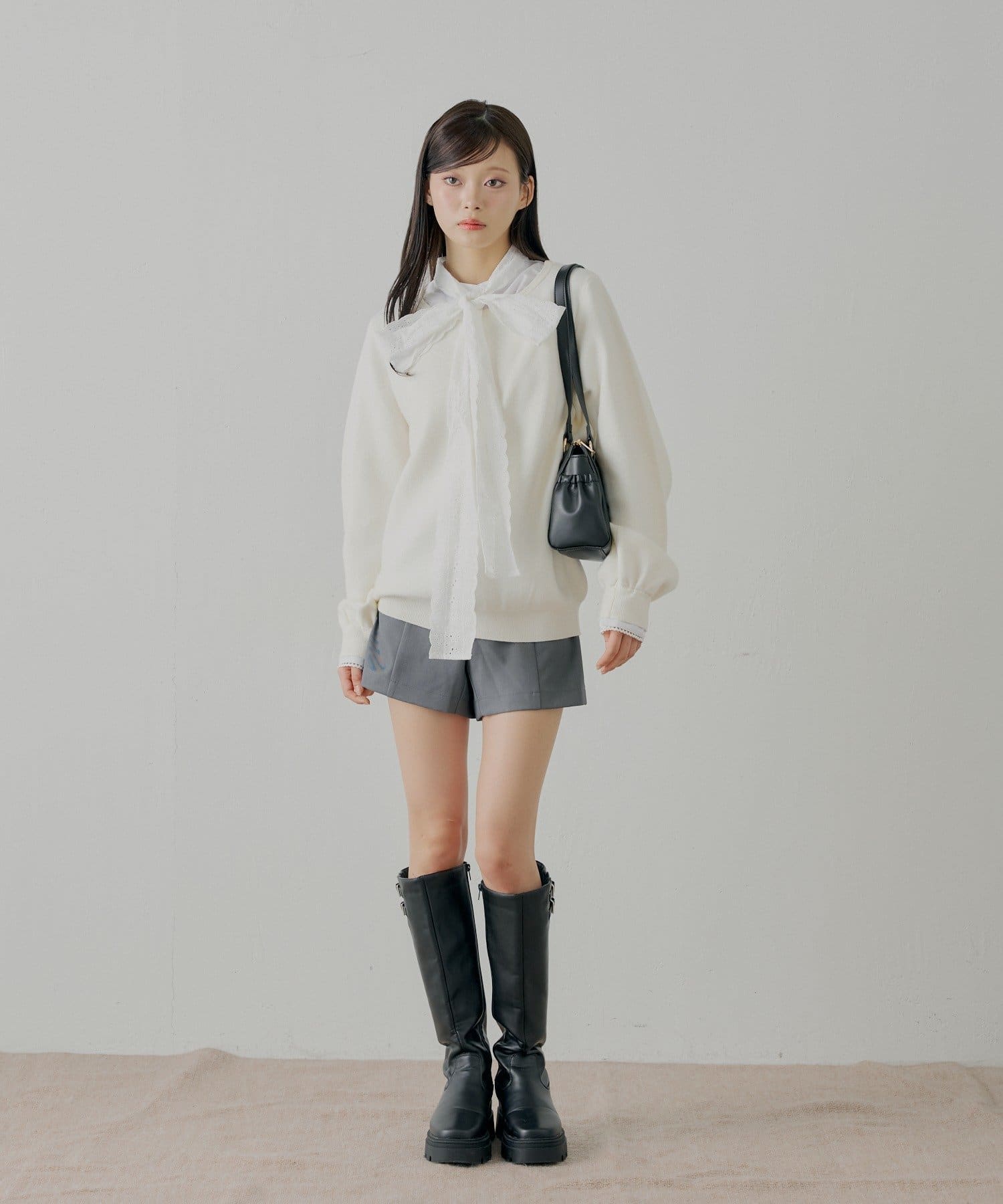 Chico(チコ) 【12/19(金)18時販売】リボンラップスカート+スラックスハーフパンツ