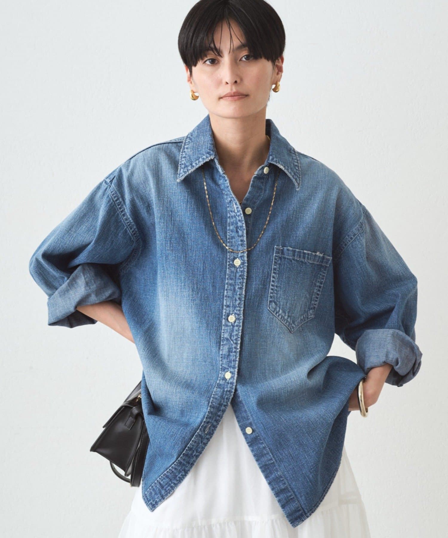 LOUNGEDRESS(ラウンジドレス) 【JAPAN MADE】BASICデニムシャツ
