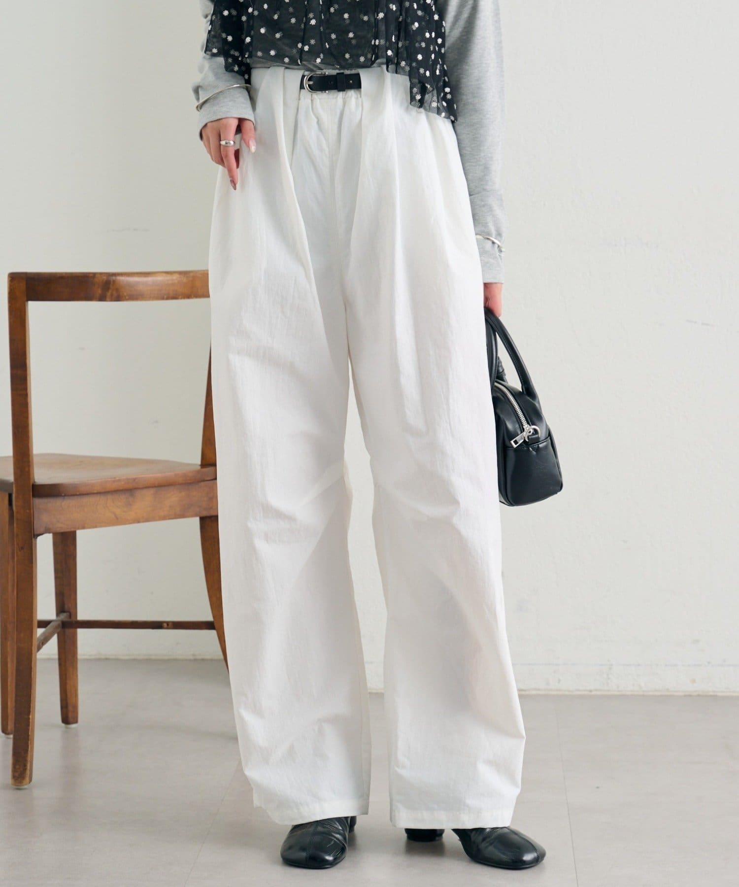 mystic(ミスティック) ボリュームイージーパンツ