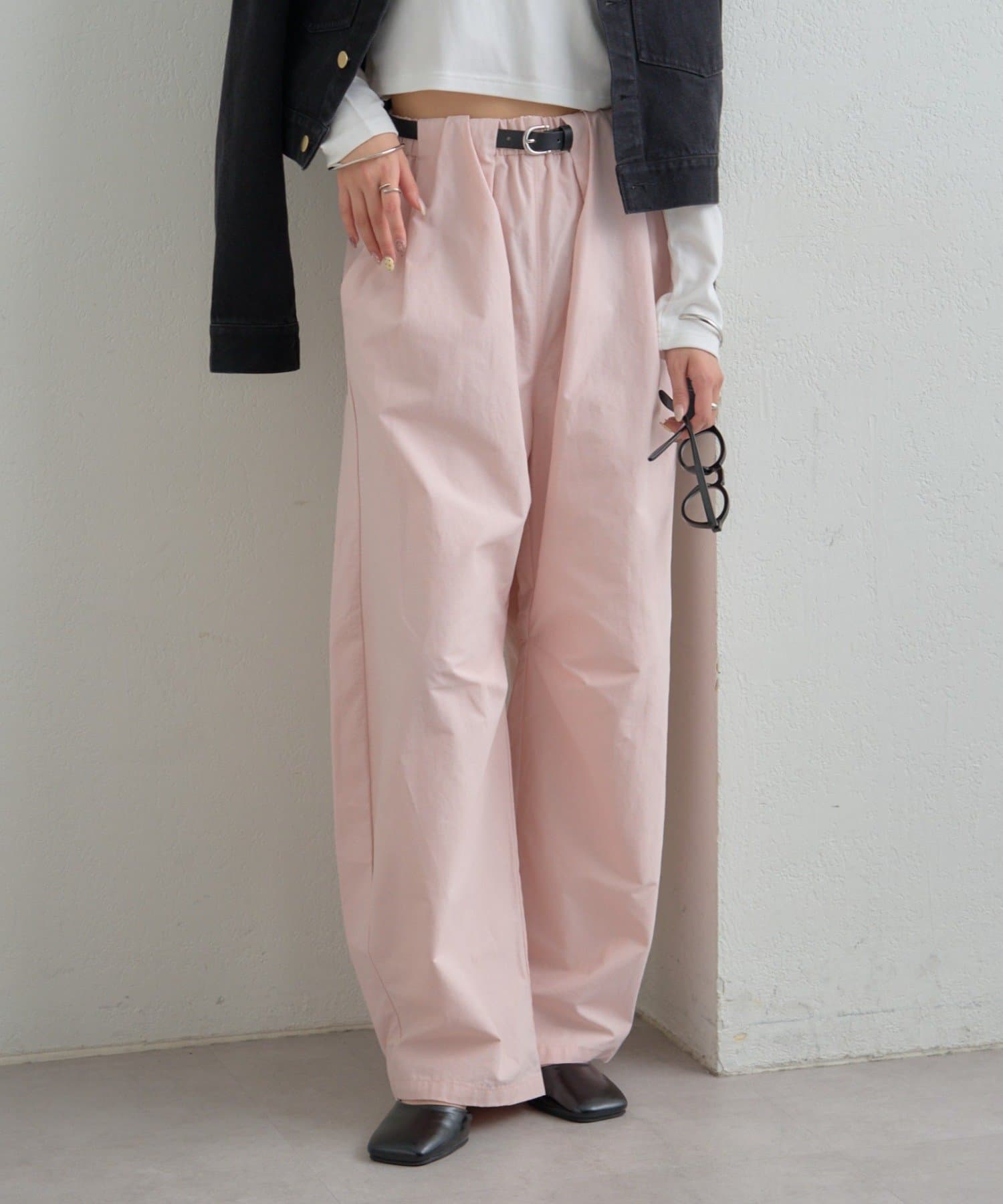 mystic(ミスティック) ボリュームイージーパンツ