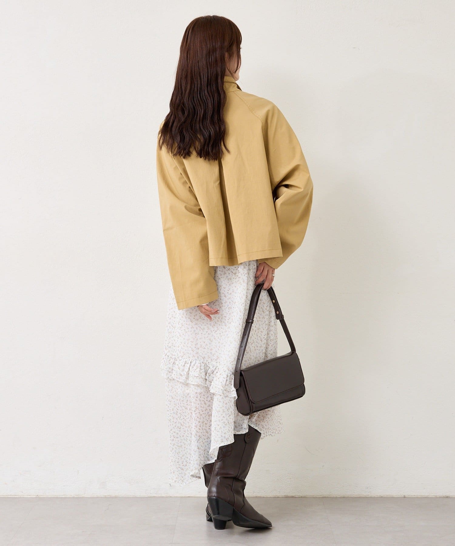 mystic(ミスティック) スタンドカラーショートトレンチ