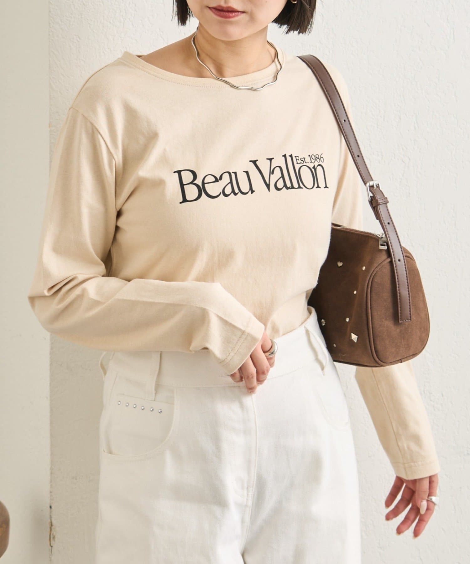 mystic(ミスティック) カラーチビロゴロングTシャツ