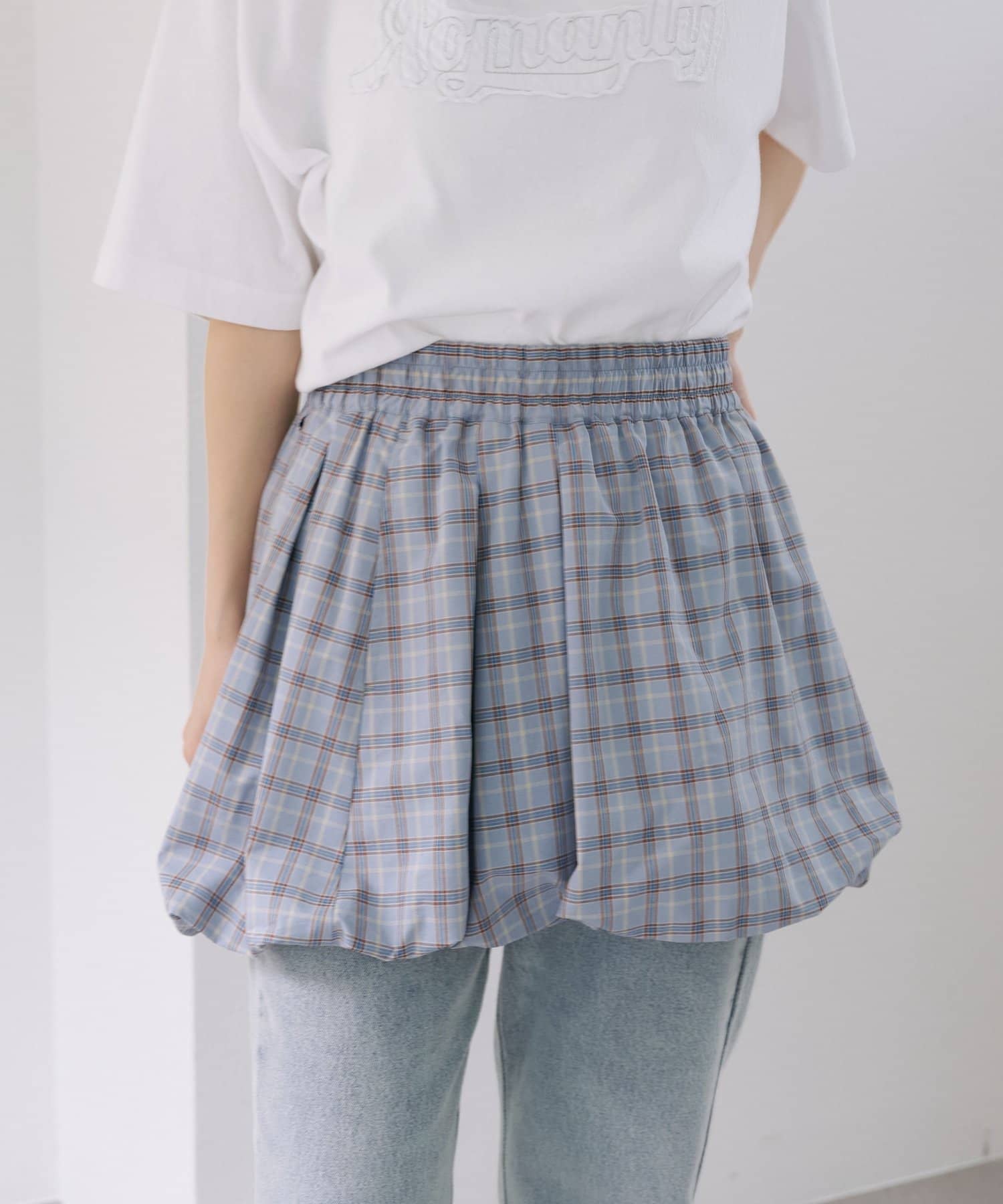OUTLET(アウトレット) 【Kastane】チェックバルーンミニスカート