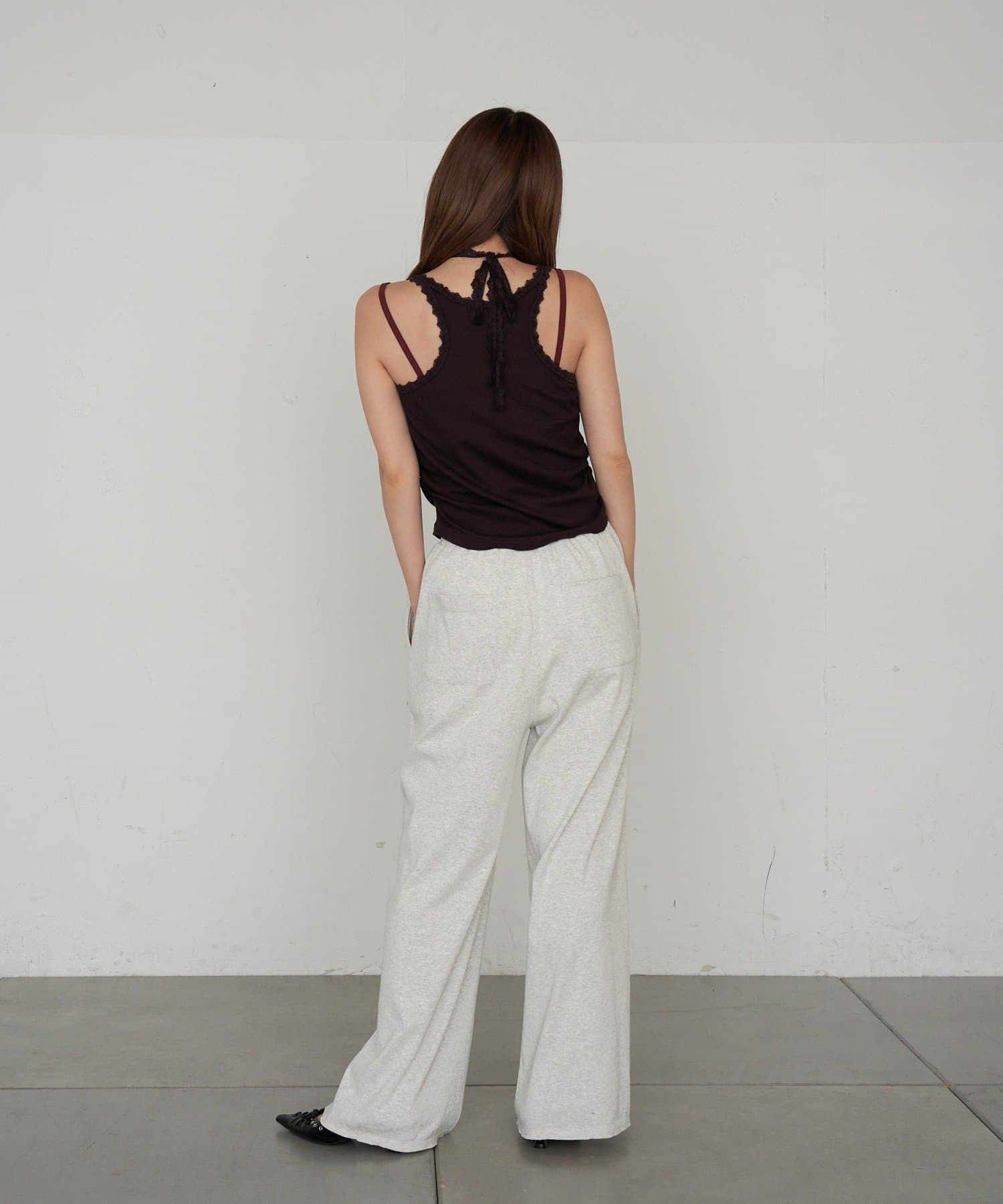 OUTLET(アウトレット) 【RAY CASSIN】レースロゴパット付レイヤードキャミソール