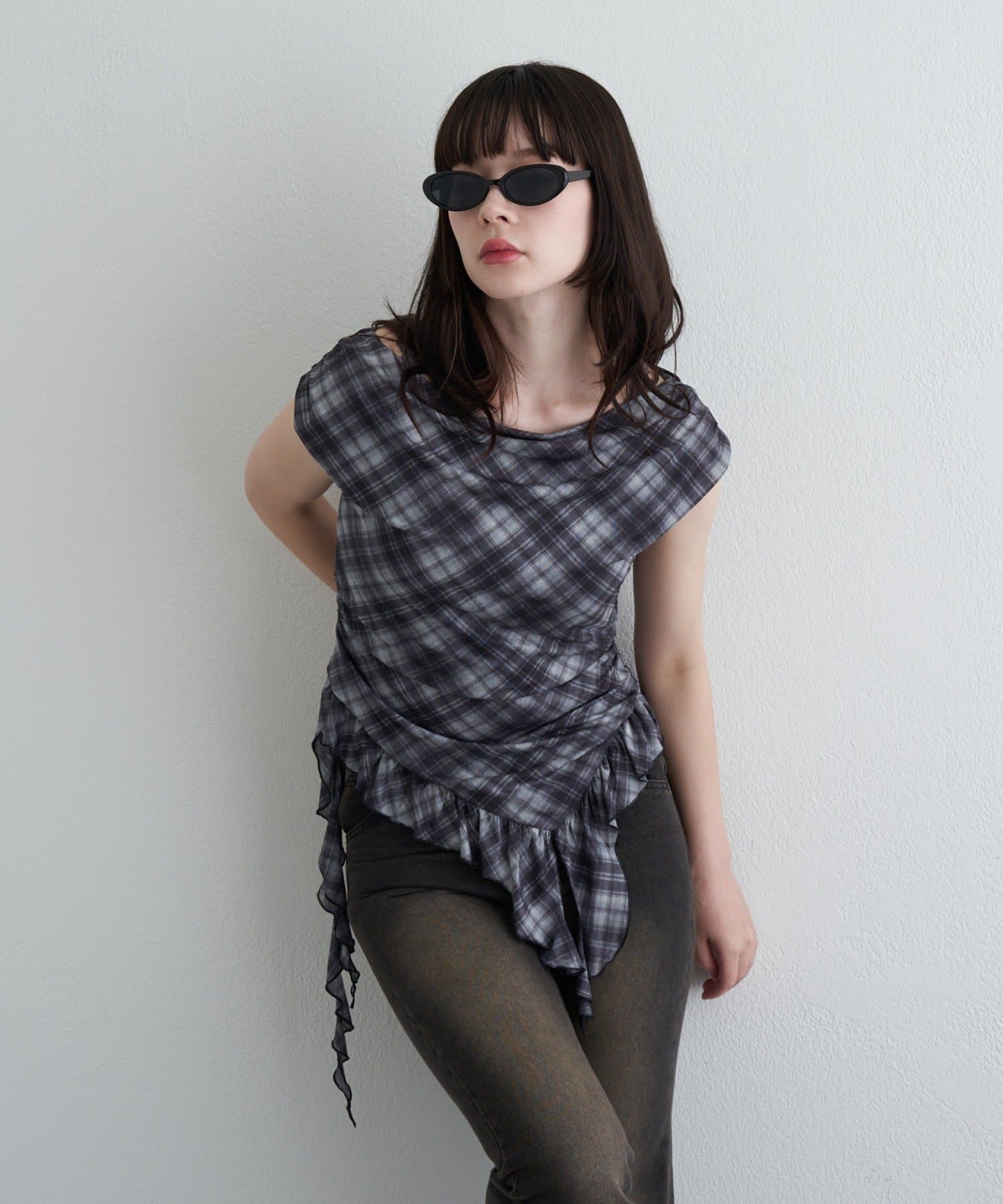 OUTLET(アウトレット) 【RAY CASSIN】裾フリルドロストTシャツ