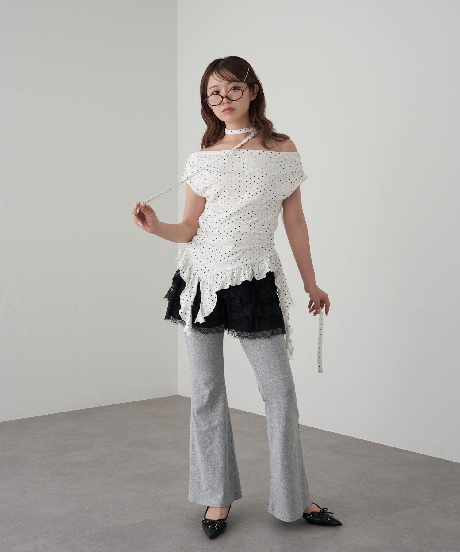 OUTLET(アウトレット) 【RAY CASSIN】レースアップミュール