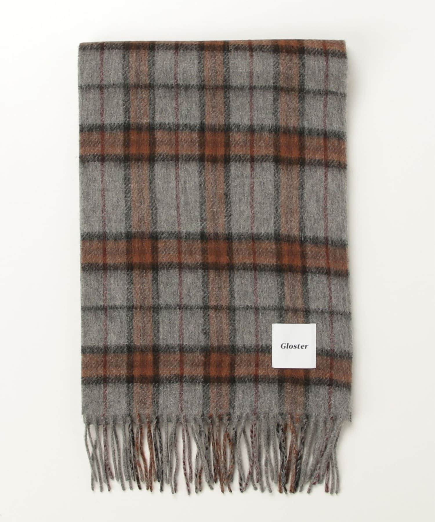 FREDY & GLOSTER(フレディ アンド グロスター) 【カシミヤブレンド】ウールリバーシブルチェックマフラー