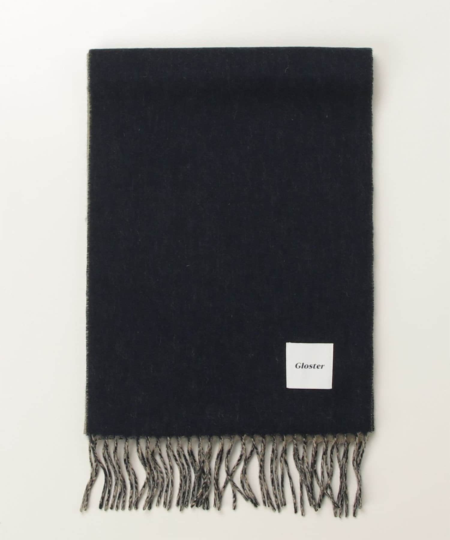 FREDY & GLOSTER(フレディ アンド グロスター) 【カシミヤブレンド】ウールリバーシブルソリッドマフラー