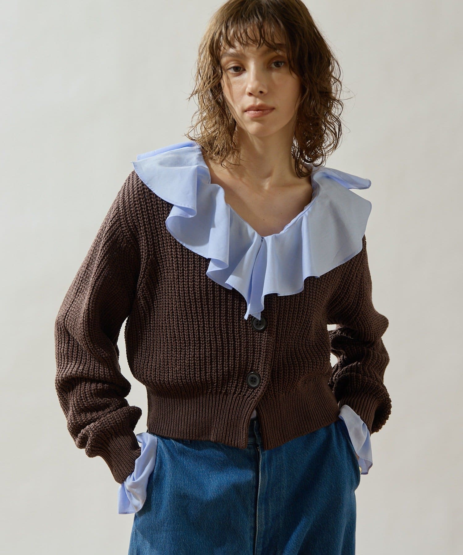 Drawing Numbers(ドローイングナンバーズ) シェルボタンカーディガン