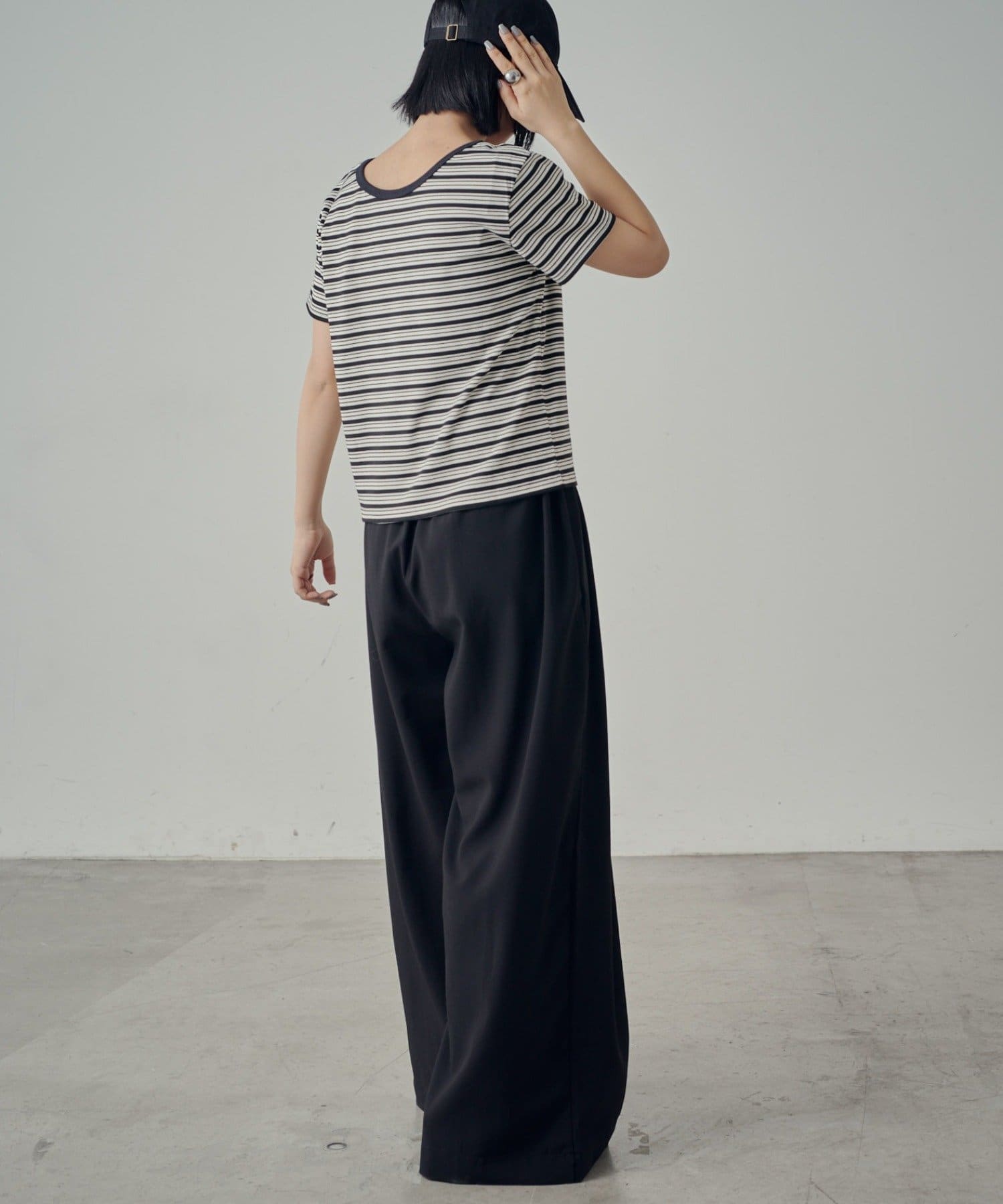 -goocy-(グーシー) マルチボーダー2WAYコンパクト半袖T