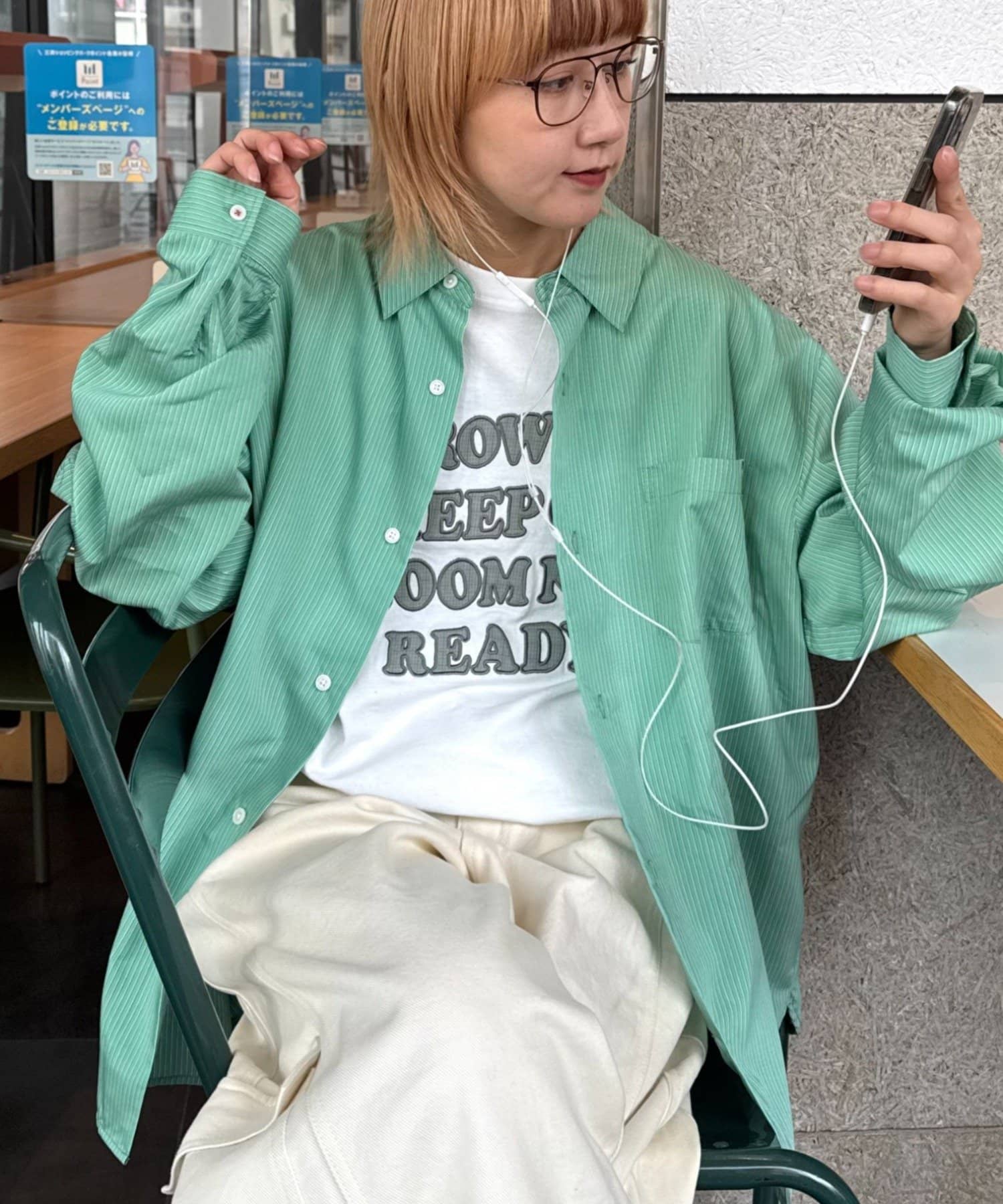 CIAOPANIC TYPY(チャオパニックティピー) ≪26SS展示会アイテム≫ユニセックス/シルクタッチ立体ストライプシャツ