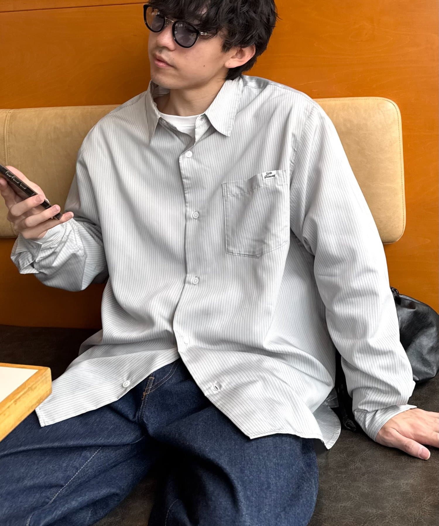 CIAOPANIC TYPY(チャオパニックティピー) ≪26SS展示会アイテム≫ユニセックス/シルクタッチ立体ストライプシャツ