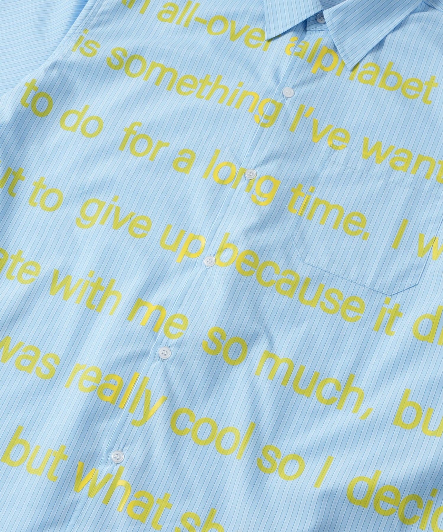 OUTLET(アウトレット) 【WHO'S WHO gallery】メッセージプリント半袖シャツ