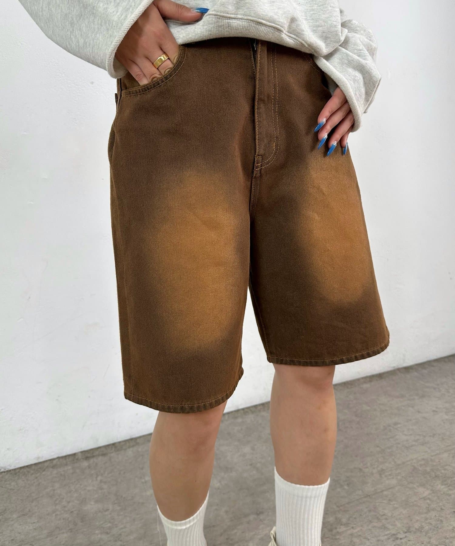 OUTLET(アウトレット) 【WHO'S WHO gallery】ハーフデニムパンツ