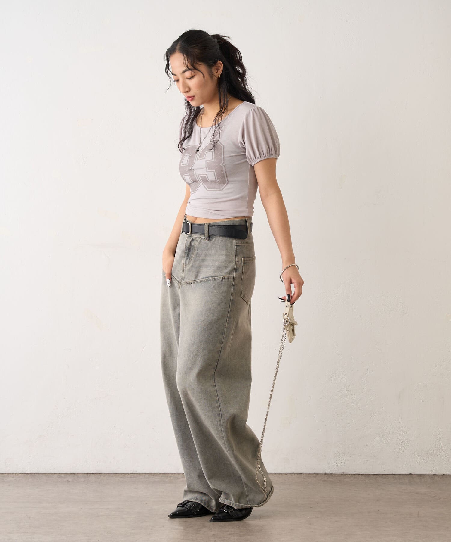 OUTLET(アウトレット) 【WHO'S WHO gallery】ナンバリングパフスリーブTEE