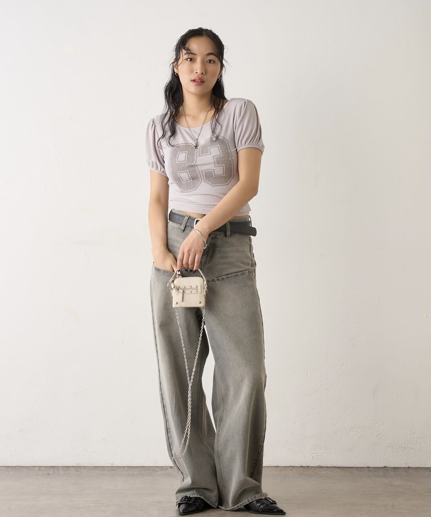 OUTLET(アウトレット) 【WHO'S WHO gallery】ナンバリングパフスリーブTEE