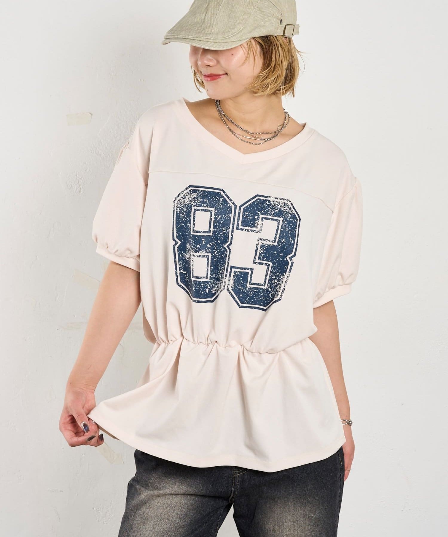 OUTLET(アウトレット) 【WHO'S WHO gallery】ナンバリングチュニックTEE