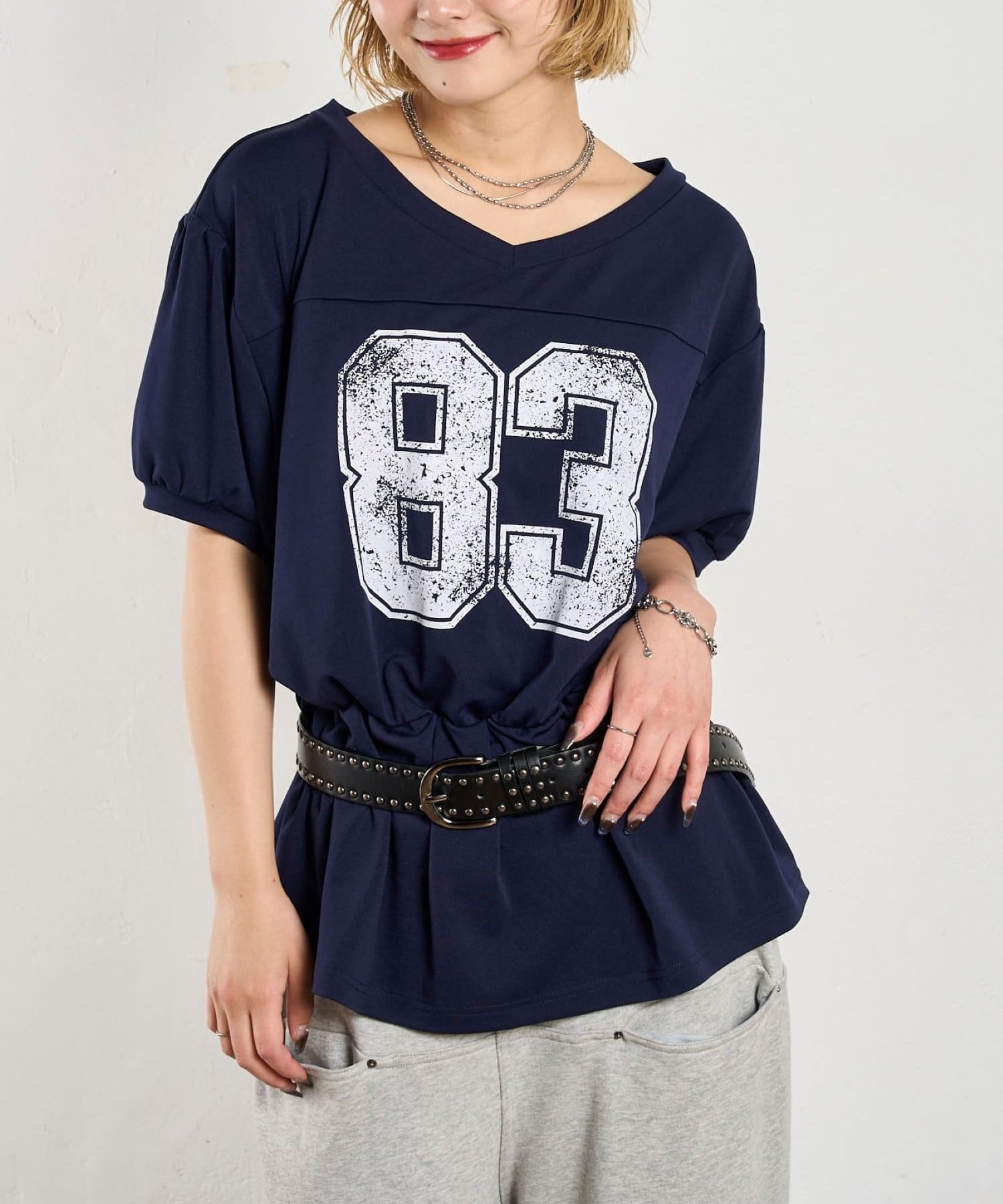 OUTLET(アウトレット) 【WHO'S WHO gallery】ナンバリングチュニックTEE