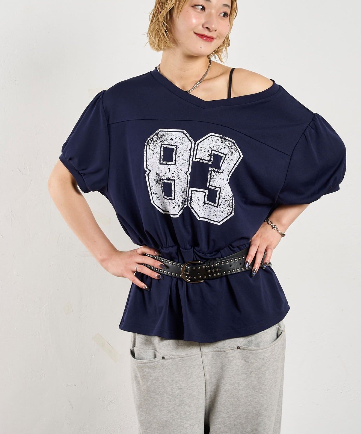 OUTLET(アウトレット) 【WHO'S WHO gallery】ナンバリングチュニックTEE