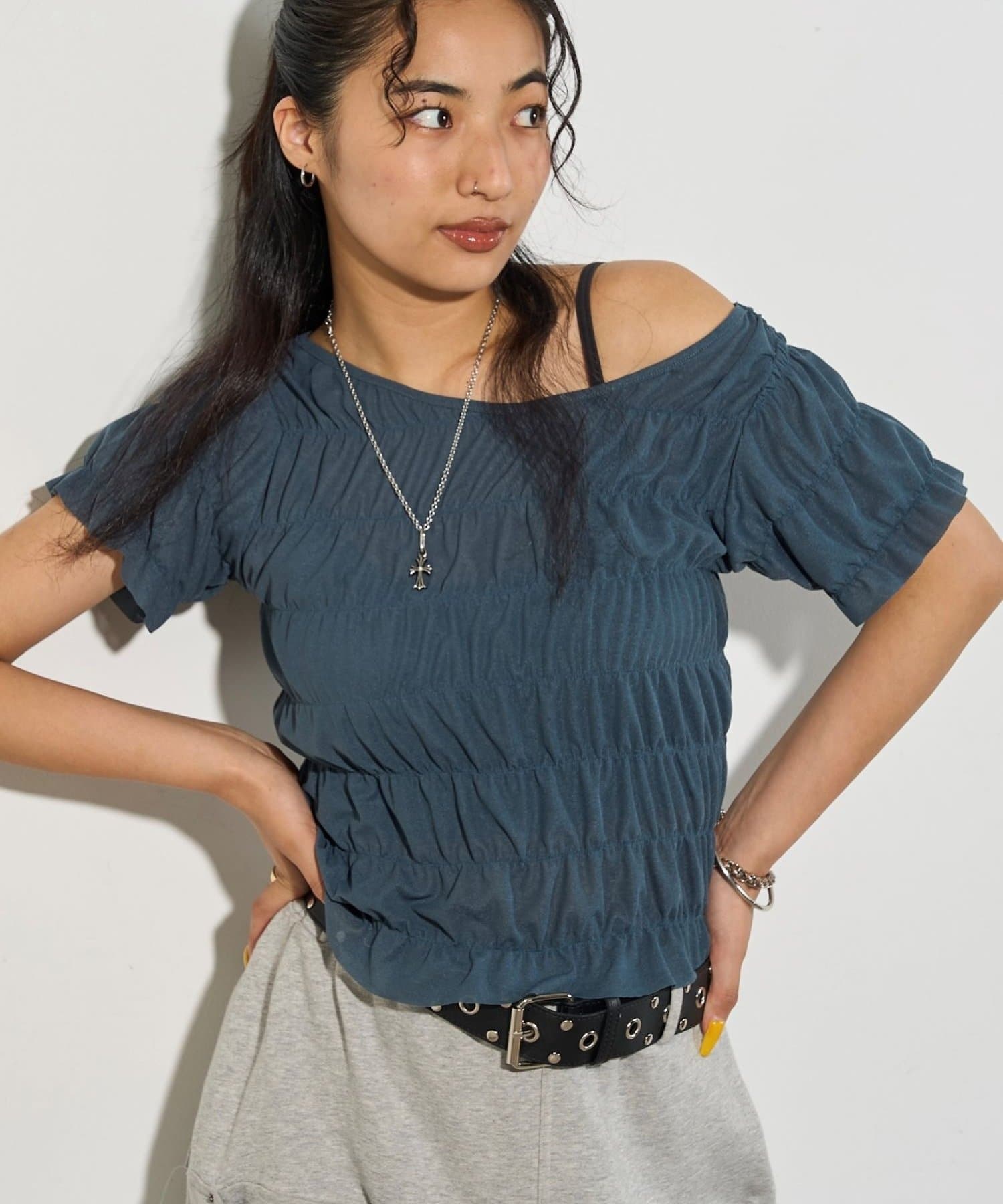 OUTLET(アウトレット) 【WHO'S WHO gallery】シアーシャーリングTEE