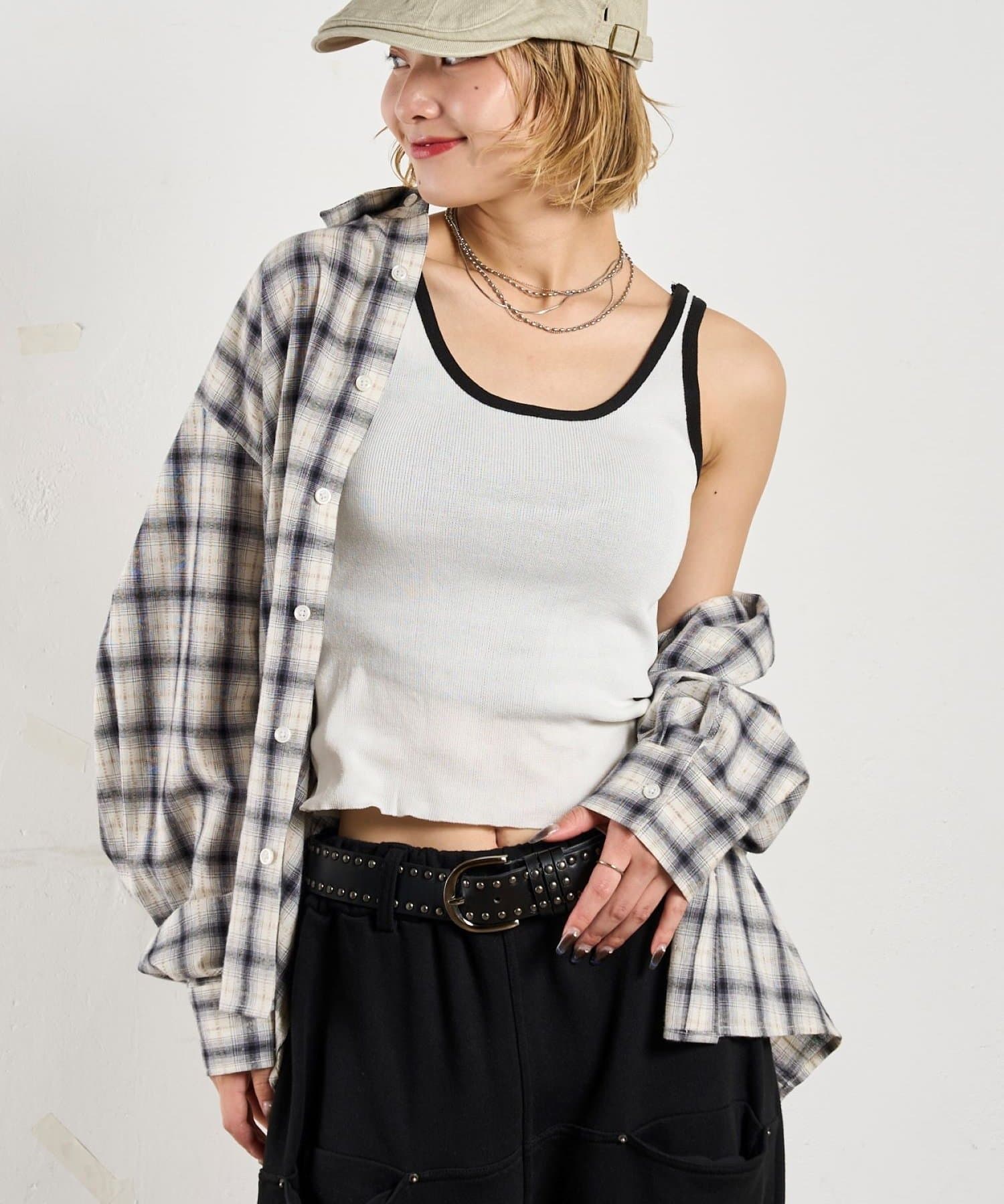 OUTLET(アウトレット) 【WHO'S WHO gallery】パイピングニットキャミソール / 6色展開