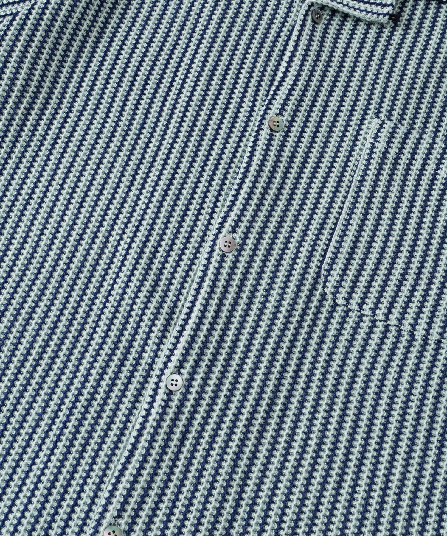 OUTLET(アウトレット) 【WHO'S WHO gallery】ストライプニットシャツ / ユニセックス