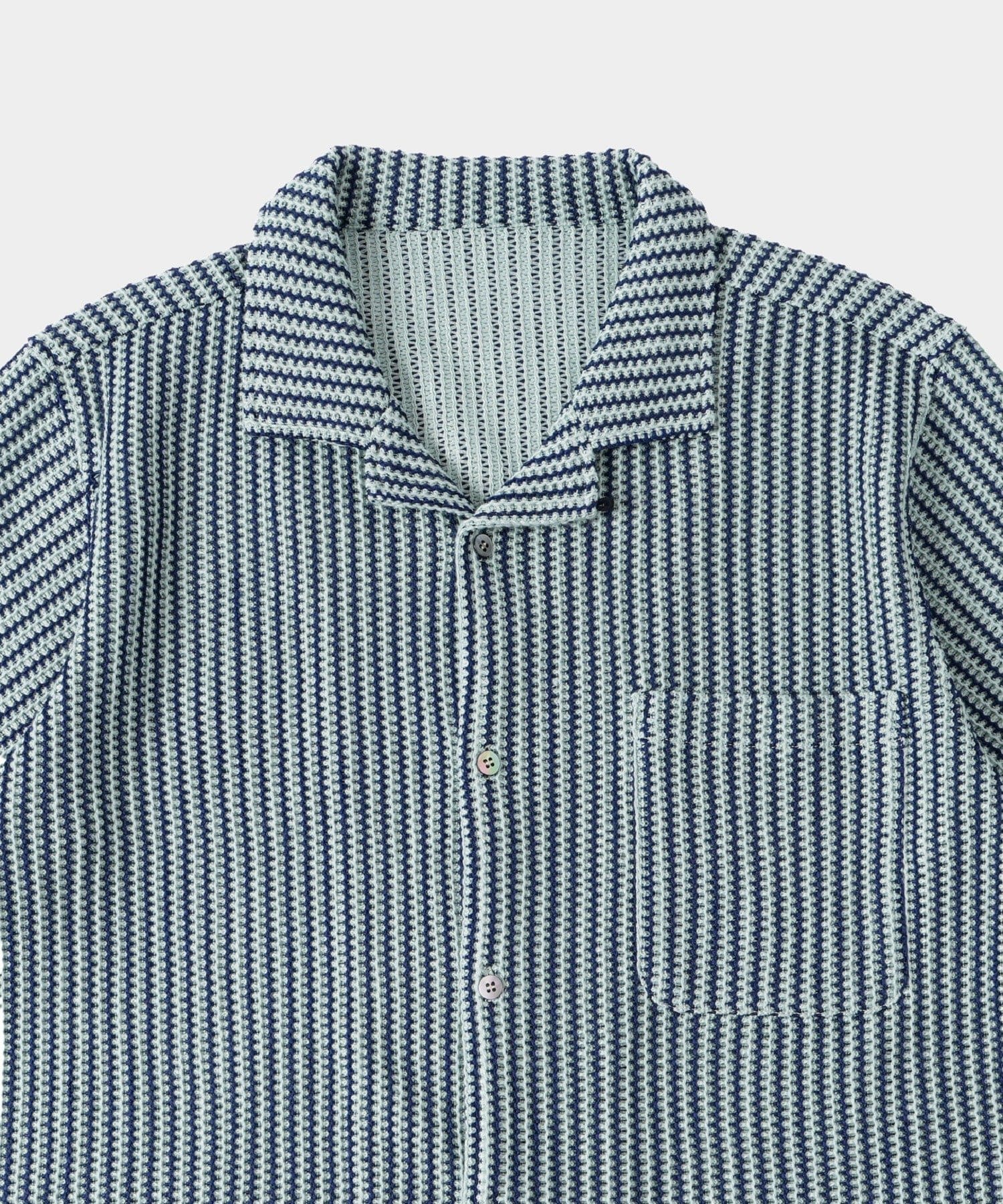 OUTLET(アウトレット) 【WHO'S WHO gallery】ストライプニットシャツ / ユニセックス