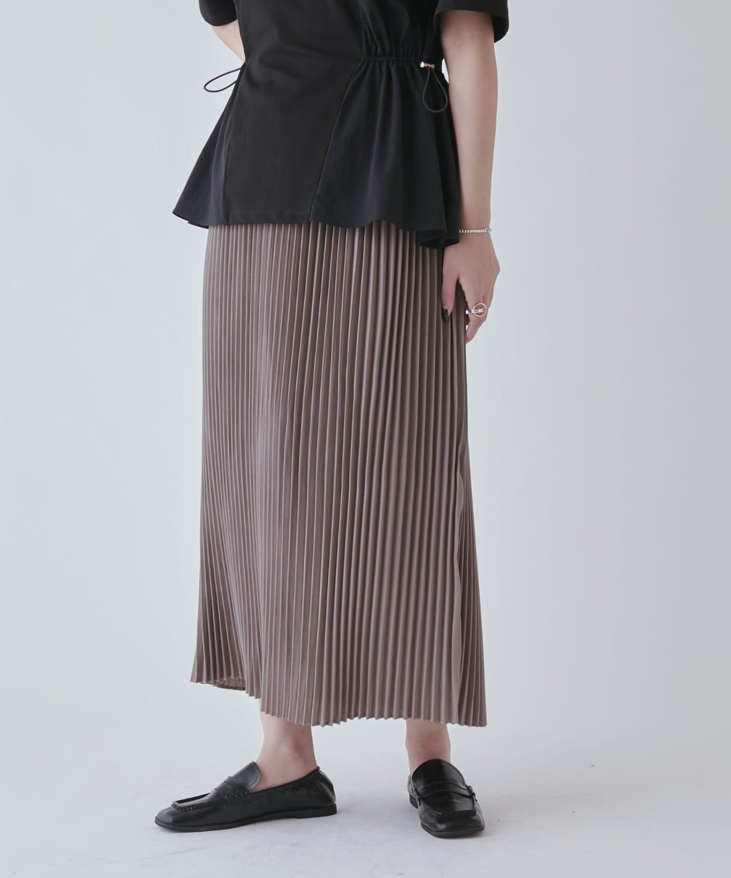 OUTLET(アウトレット) 【Lui's】サイドスリットプリーツスカート