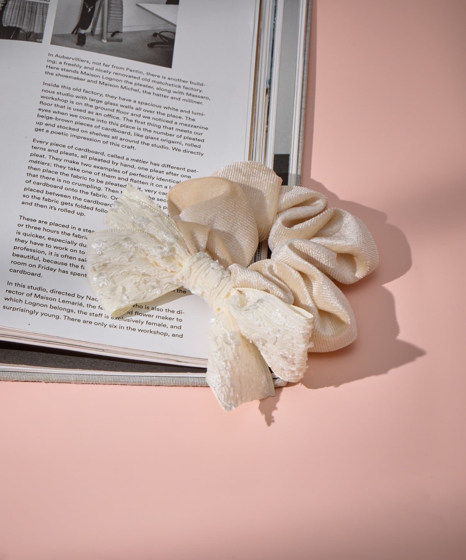 Lattice(ラティス) リボン付きベロアシュシュ