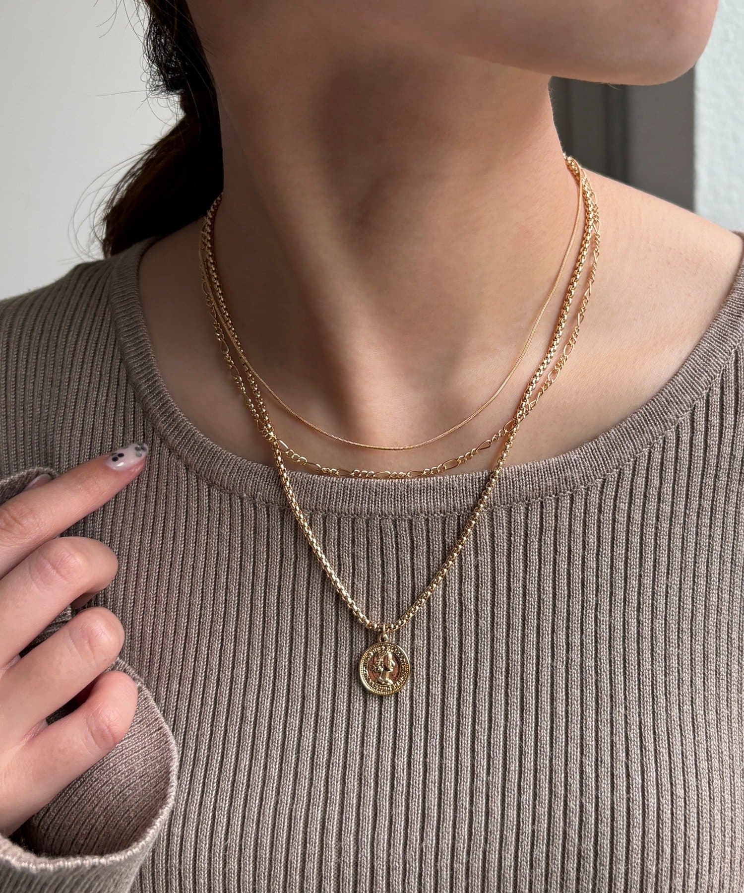 Lattice(ラティス) コインモチーフネックレスセット(3P)