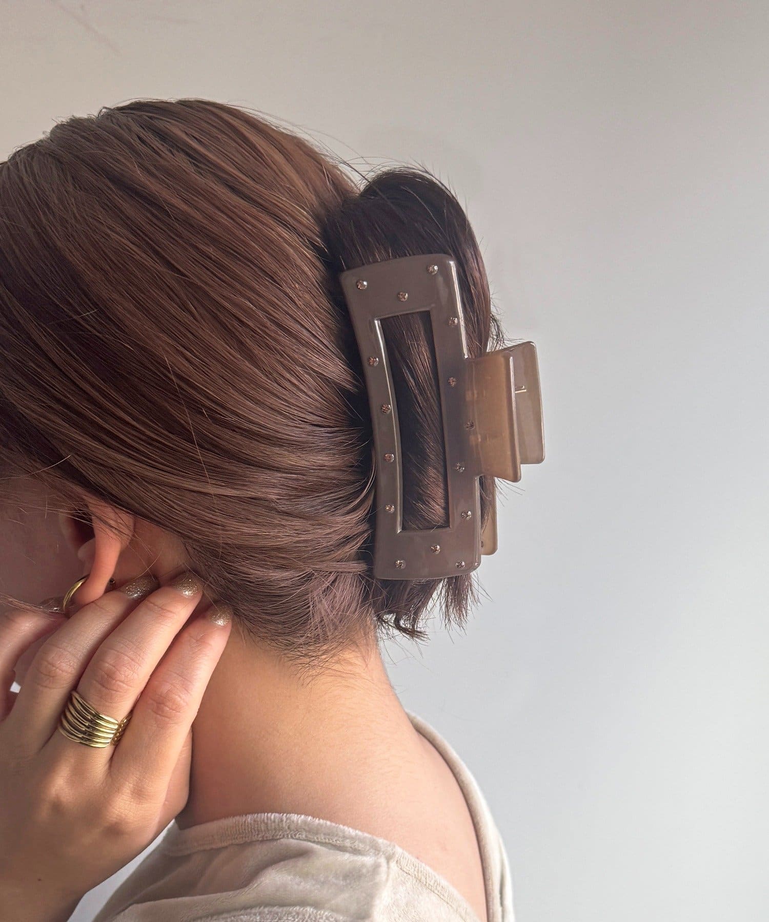 Lattice(ラティス) ストーン付きスクエアクリップ