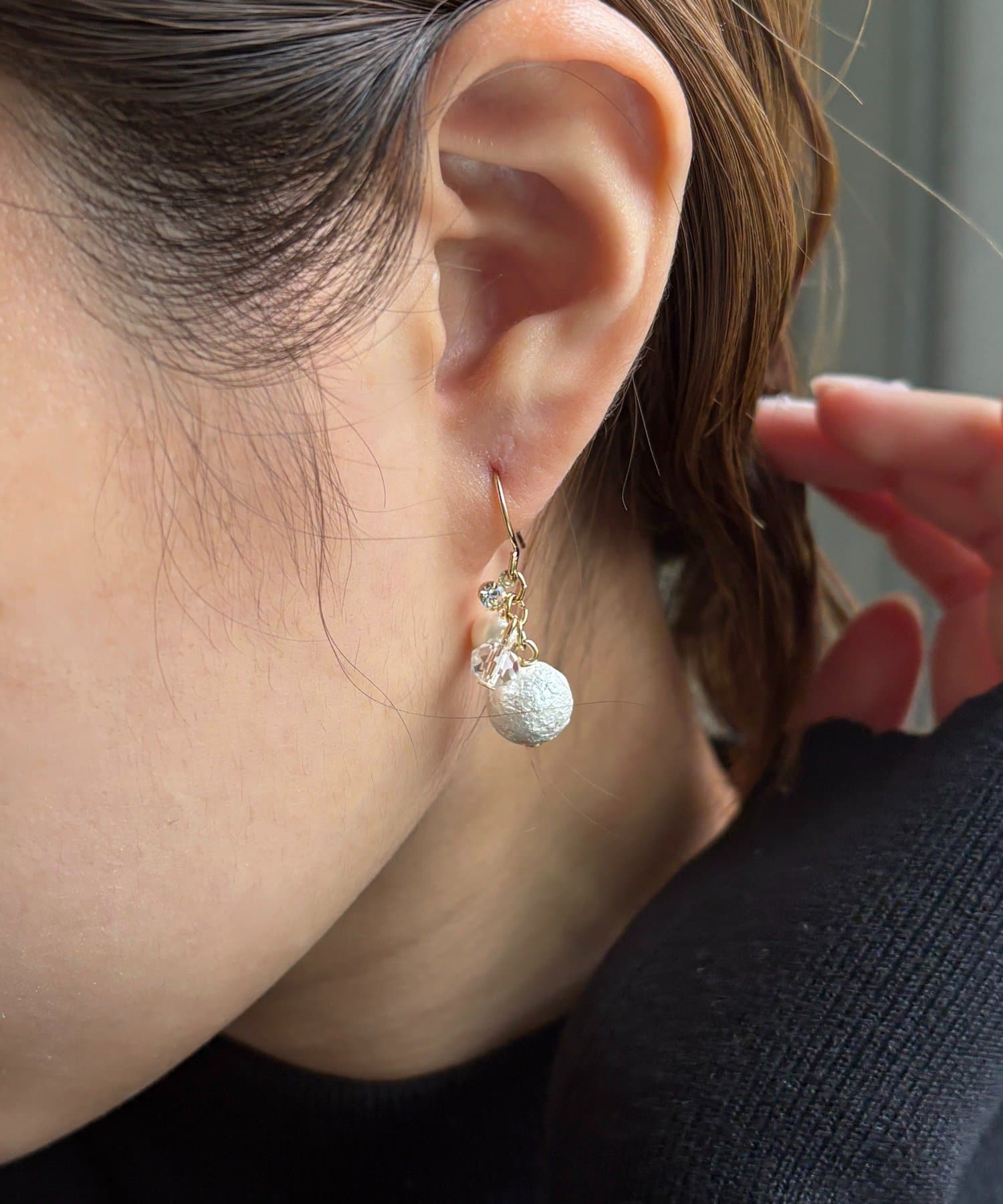 Lattice(ラティス) コットンパールピアス