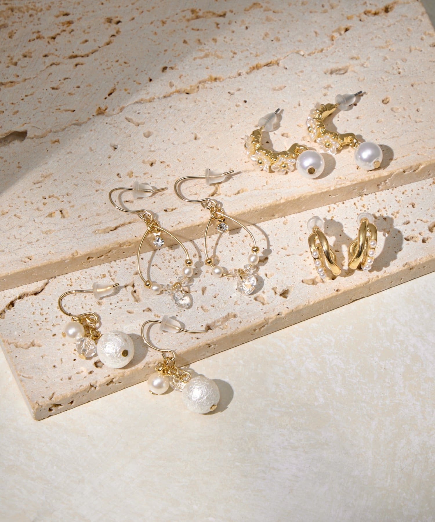 Lattice(ラティス) コットンパールピアス