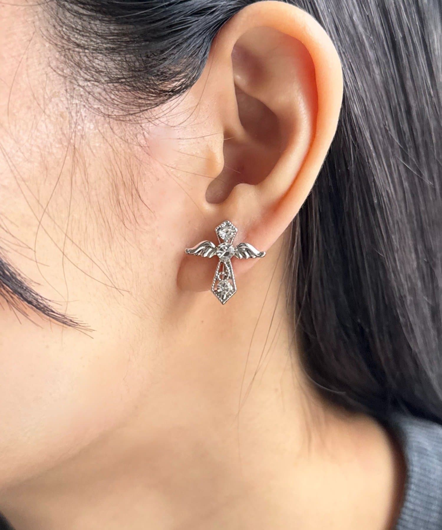 Lattice(ラティス) クロスフェザーイヤリング