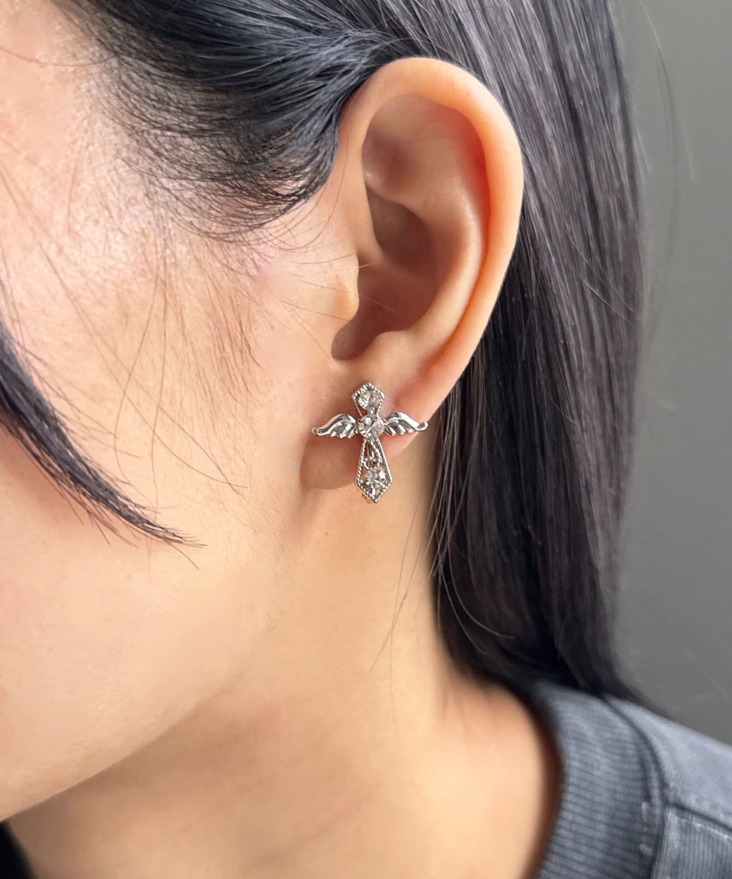 Lattice(ラティス) クロスフェザーイヤリング