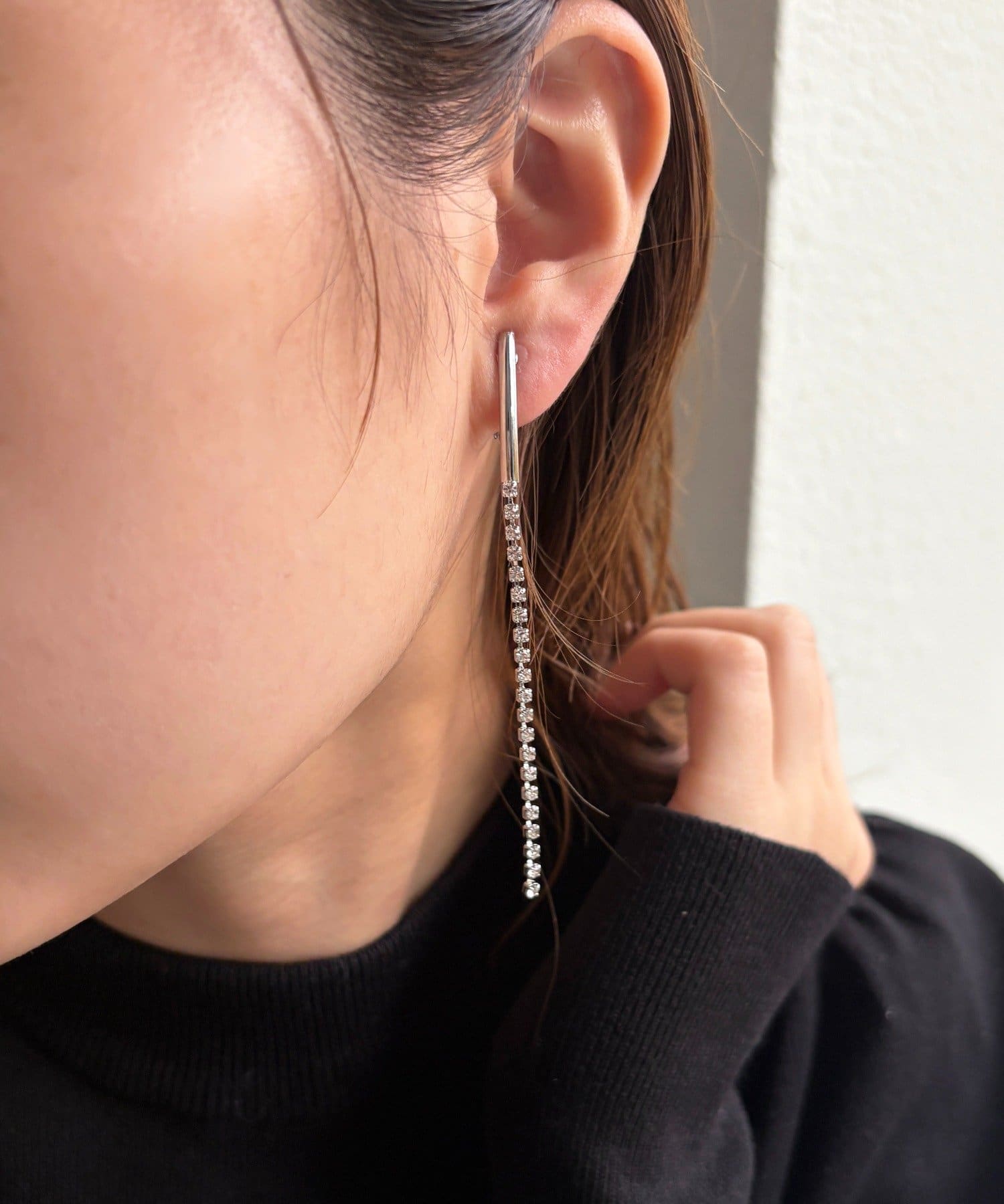 Lattice(ラティス) ラインストーンイヤリング