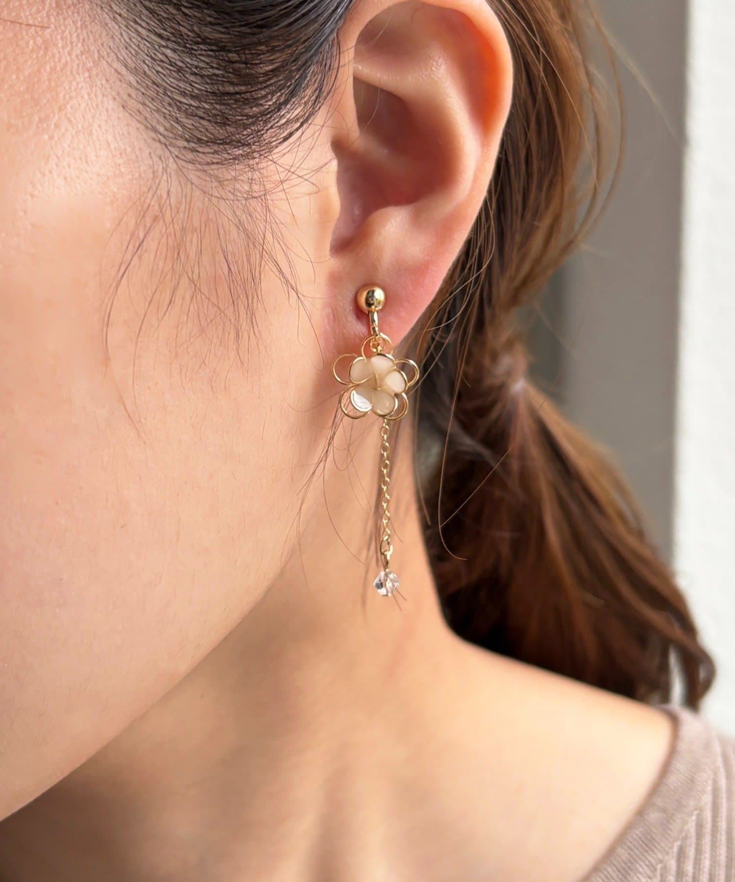 Lattice(ラティス) 華奢フラワーイヤリング