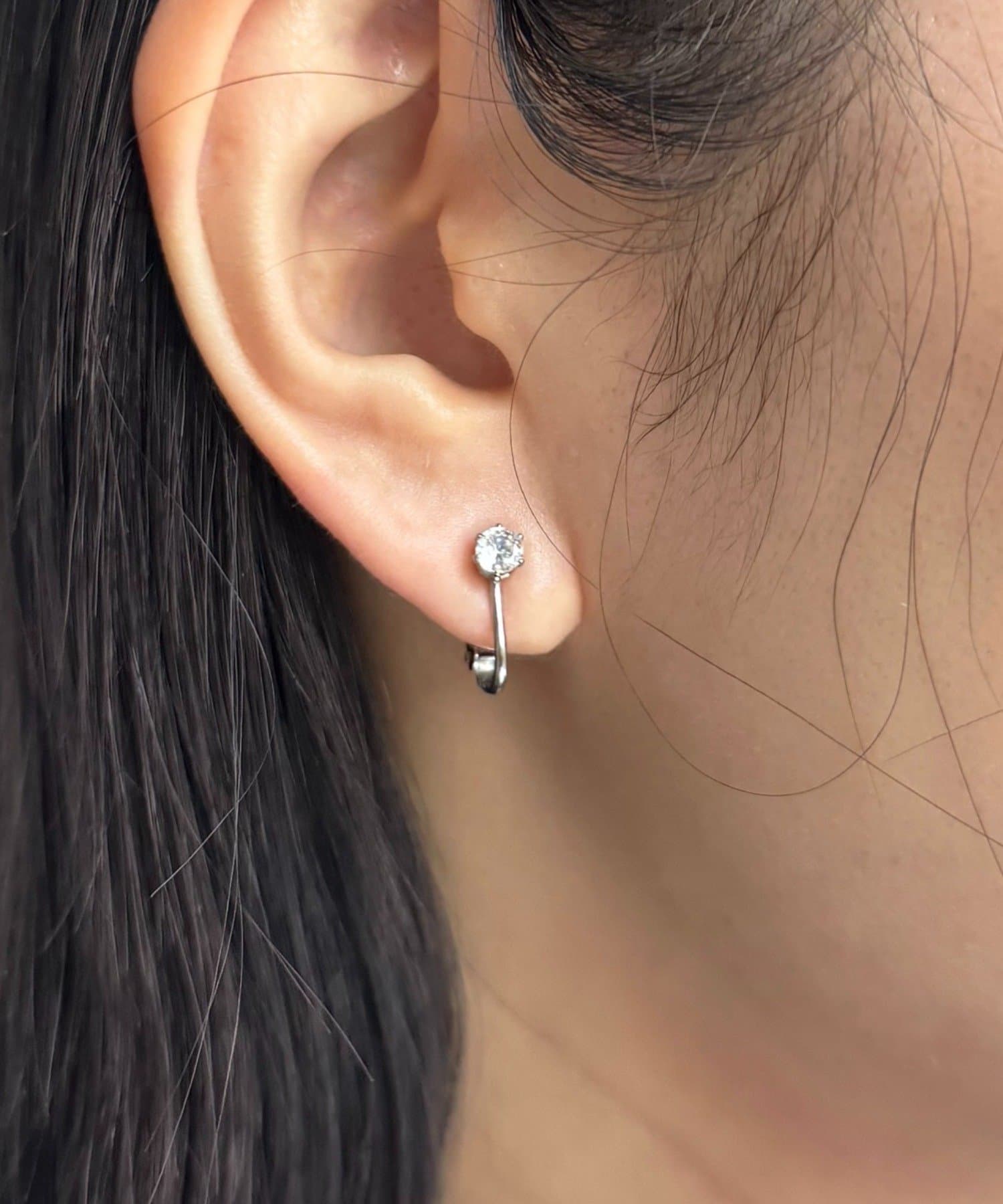 Lattice(ラティス) ＜ステンレス＞ストーンイヤリング