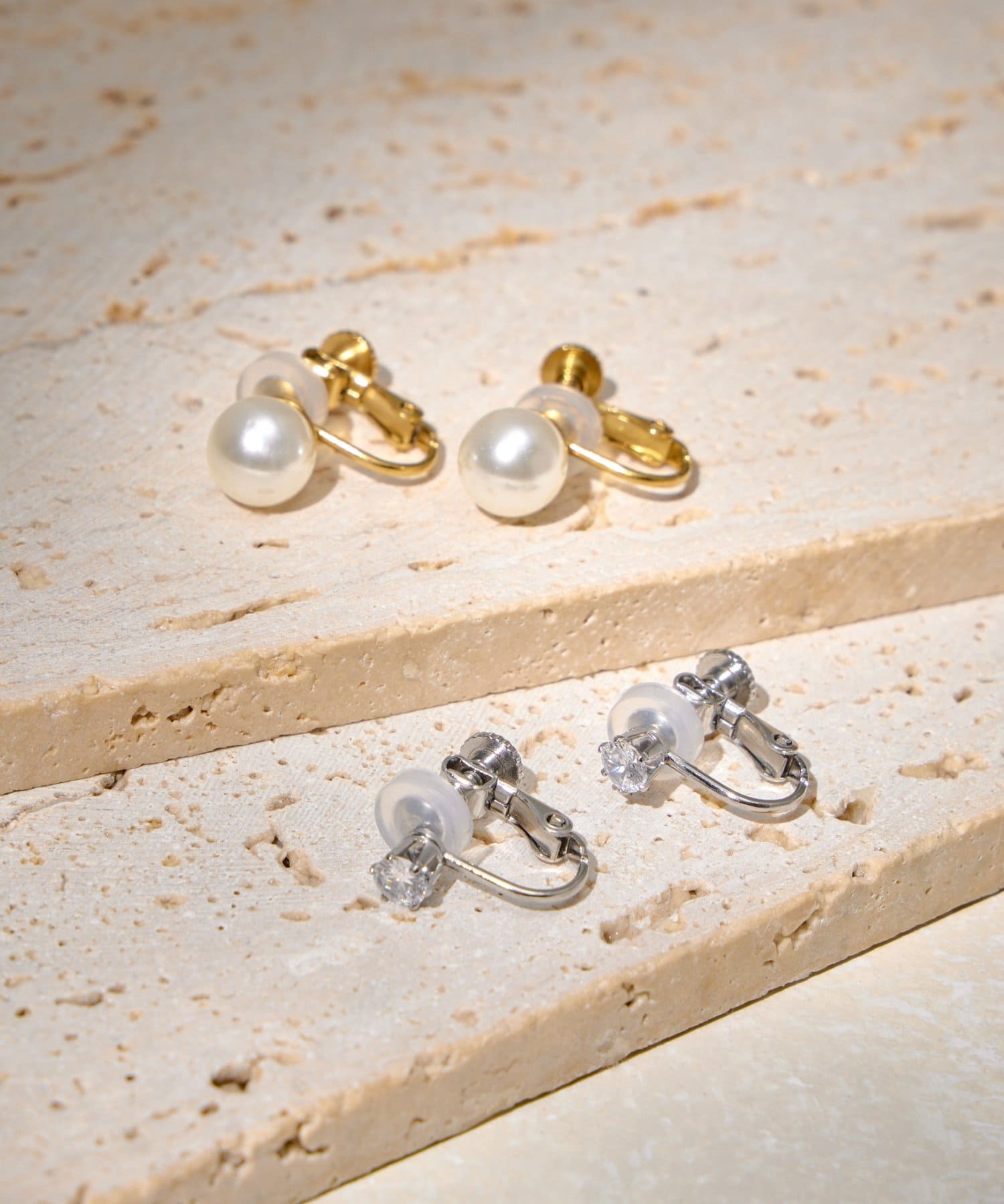 Lattice(ラティス) ＜ステンレス＞ストーンイヤリング