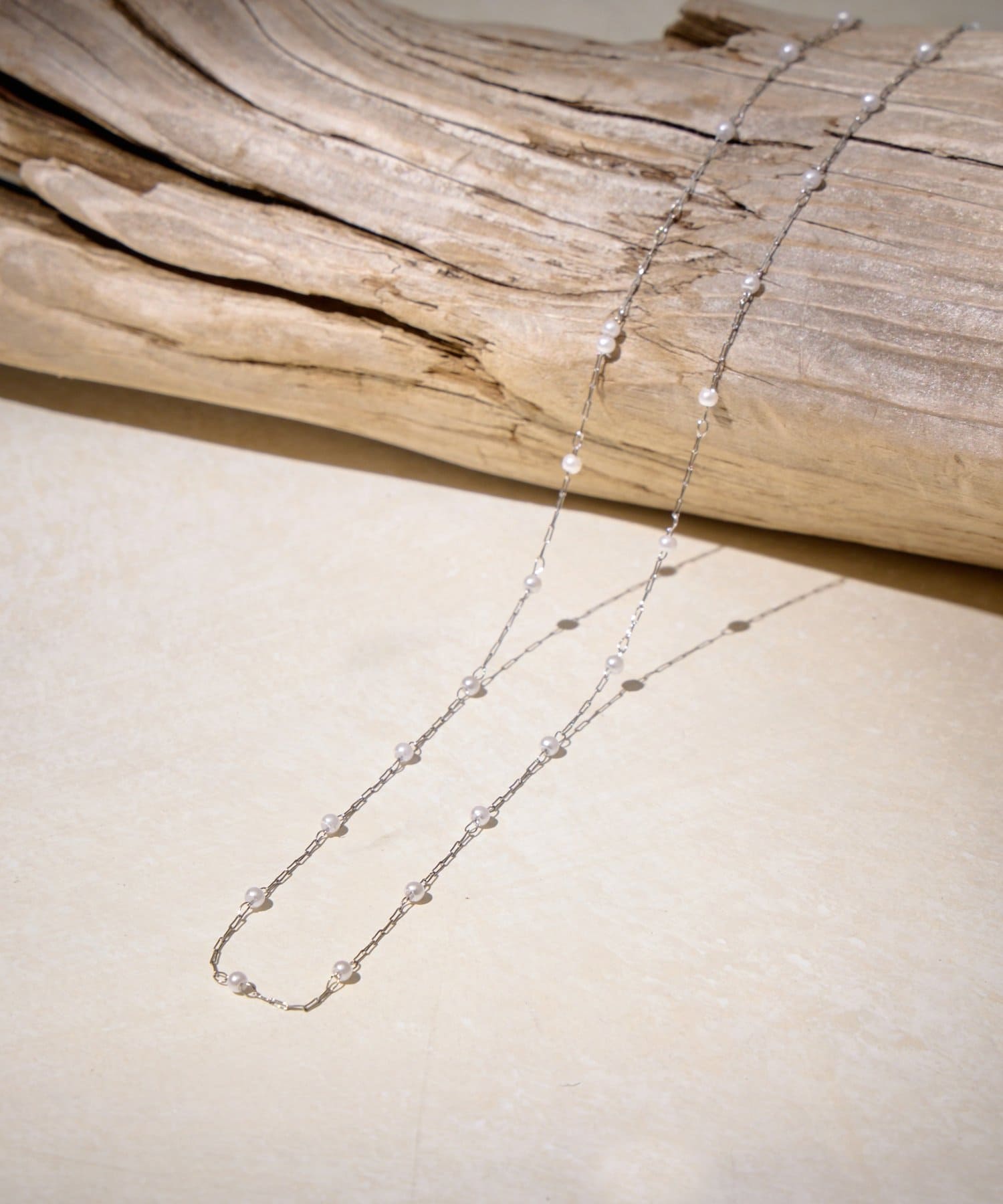 Lattice(ラティス) ＜ステンレス＞華奢パールネックレス