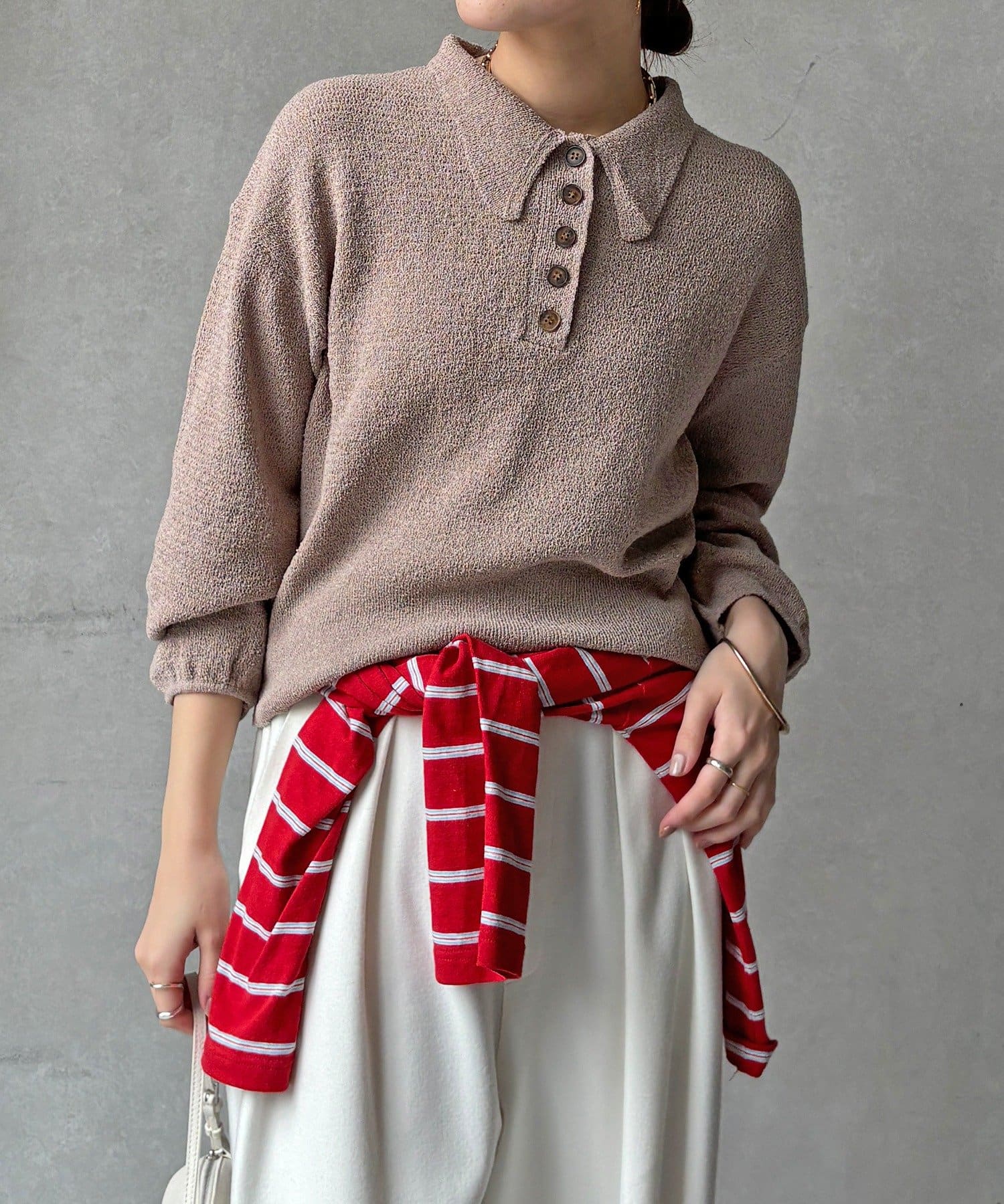 DOUDOU(ドゥドゥ) 【WEB限定】ブークレーポロニット