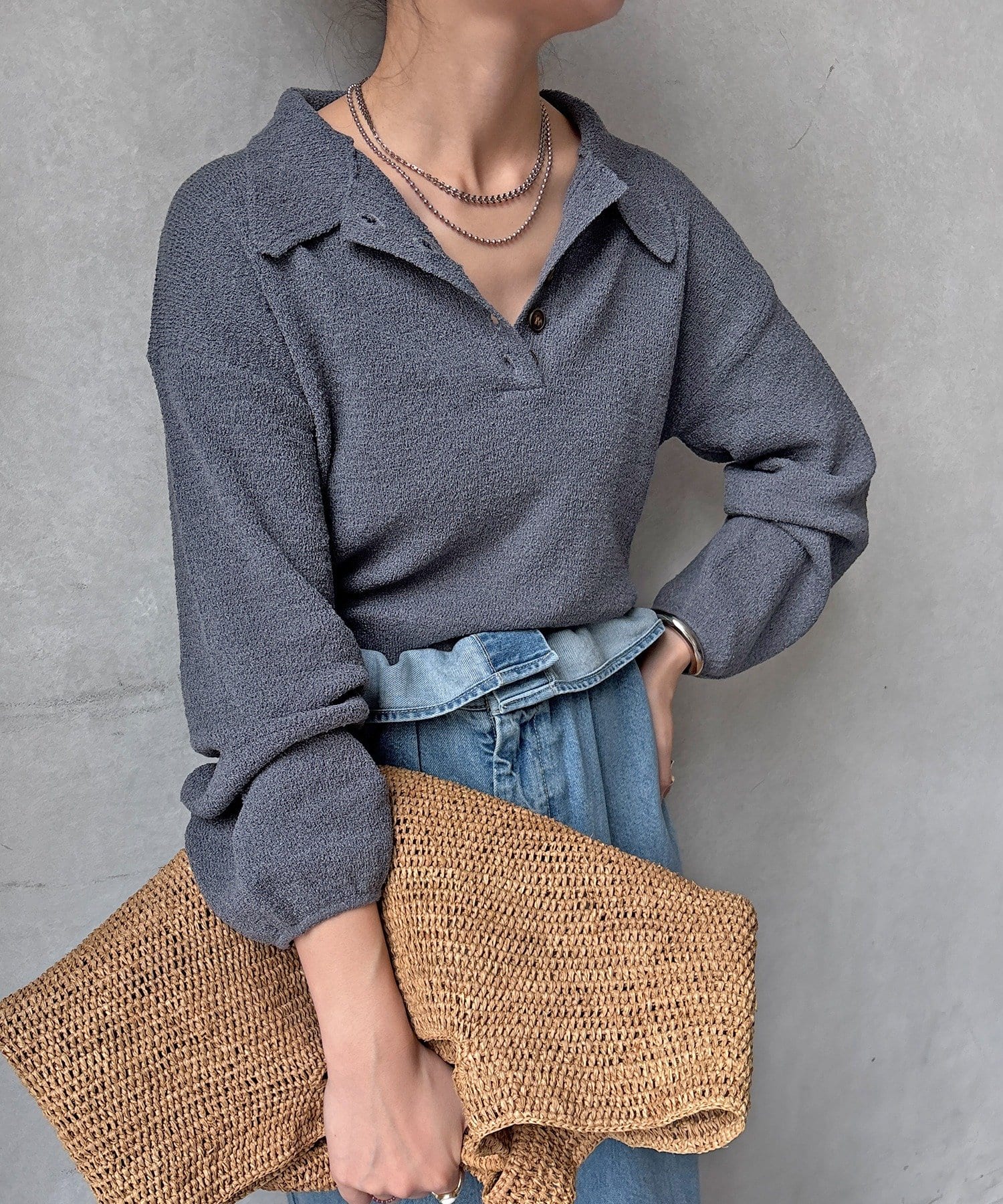 DOUDOU(ドゥドゥ) 【WEB限定】ブークレーポロニット