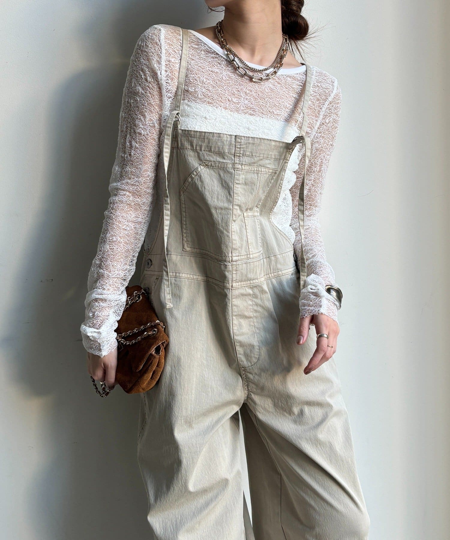 DOUDOU(ドゥドゥ) ストレッチツイルピグメント加工オールインワン