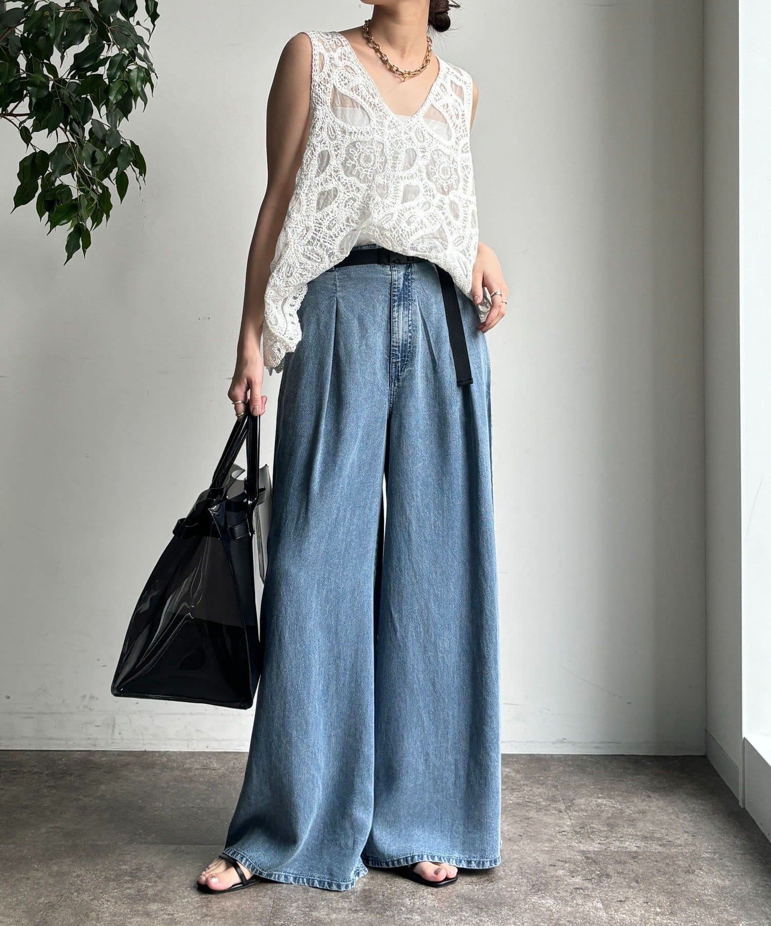 ベルト付リヨセルデニムパンツ | DOUDOU(ドゥドゥ)レディース | PAL