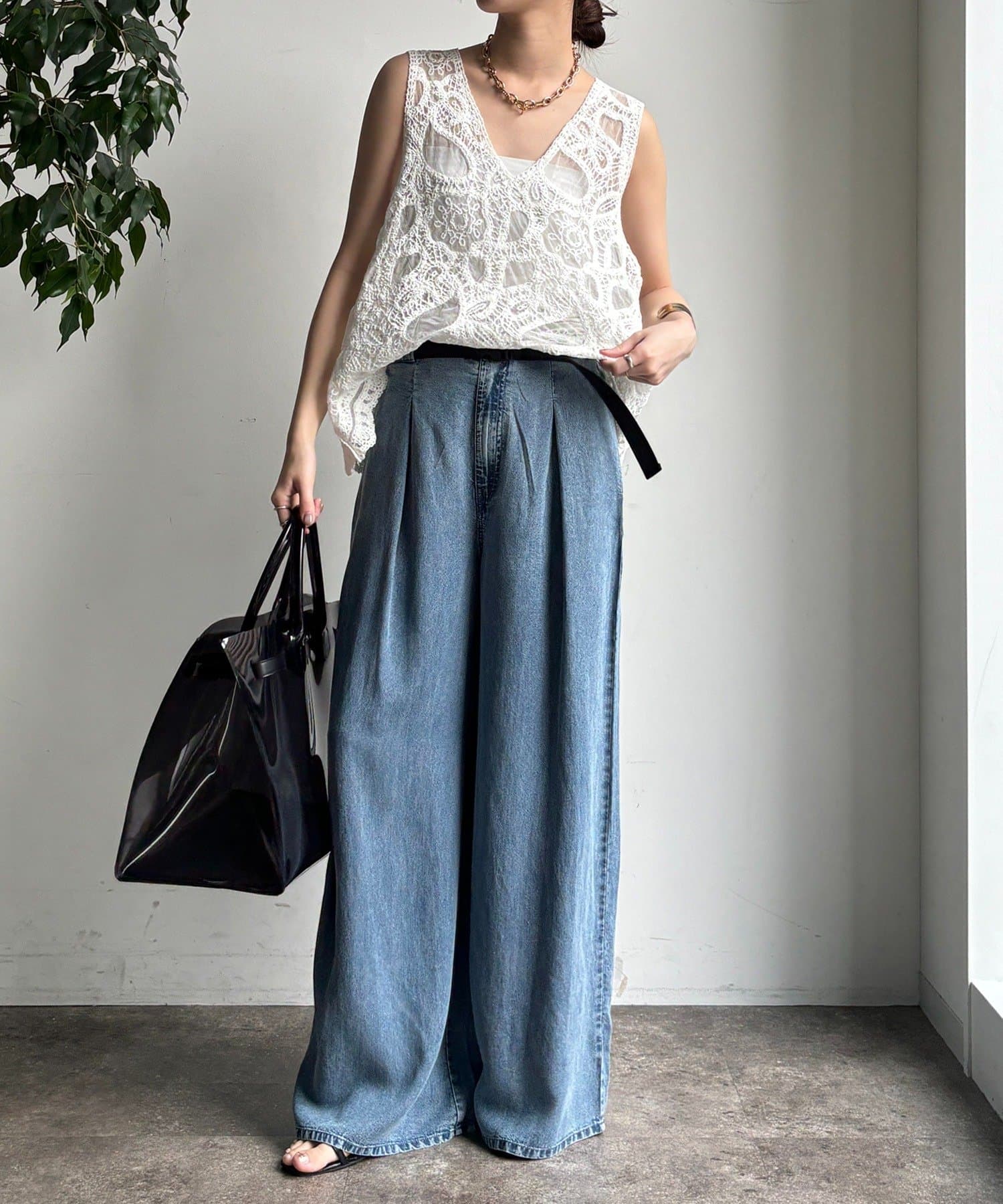 ベルト付リヨセルデニムパンツ | DOUDOU(ドゥドゥ)レディース | PAL