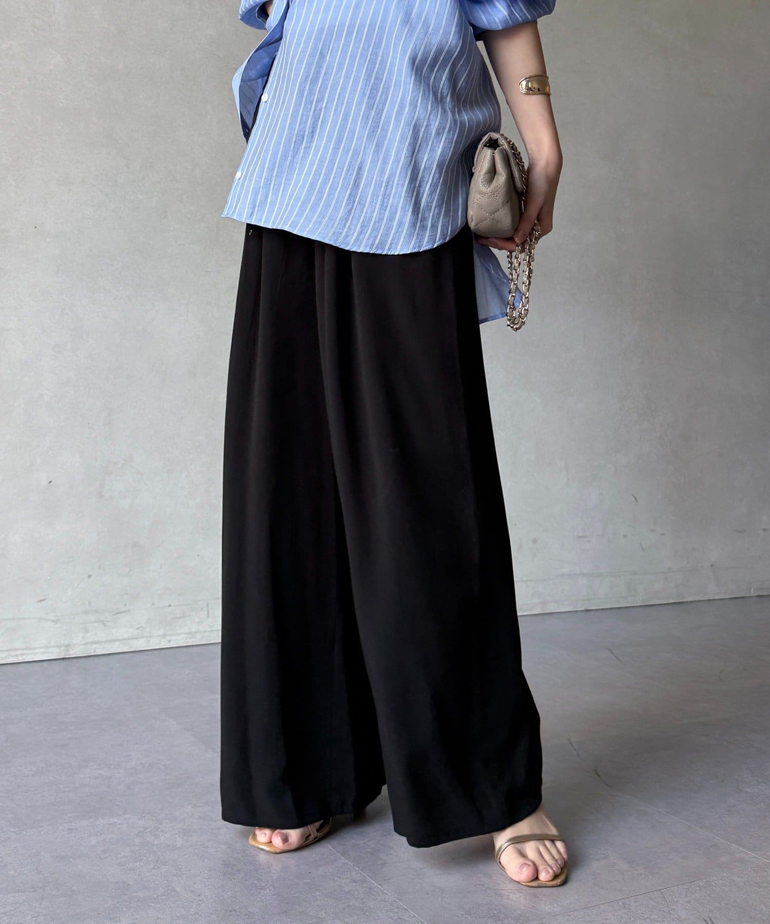 DOUDOU(ドゥドゥ) 【セットアップ可能】リヨセルツイルイージーパンツ