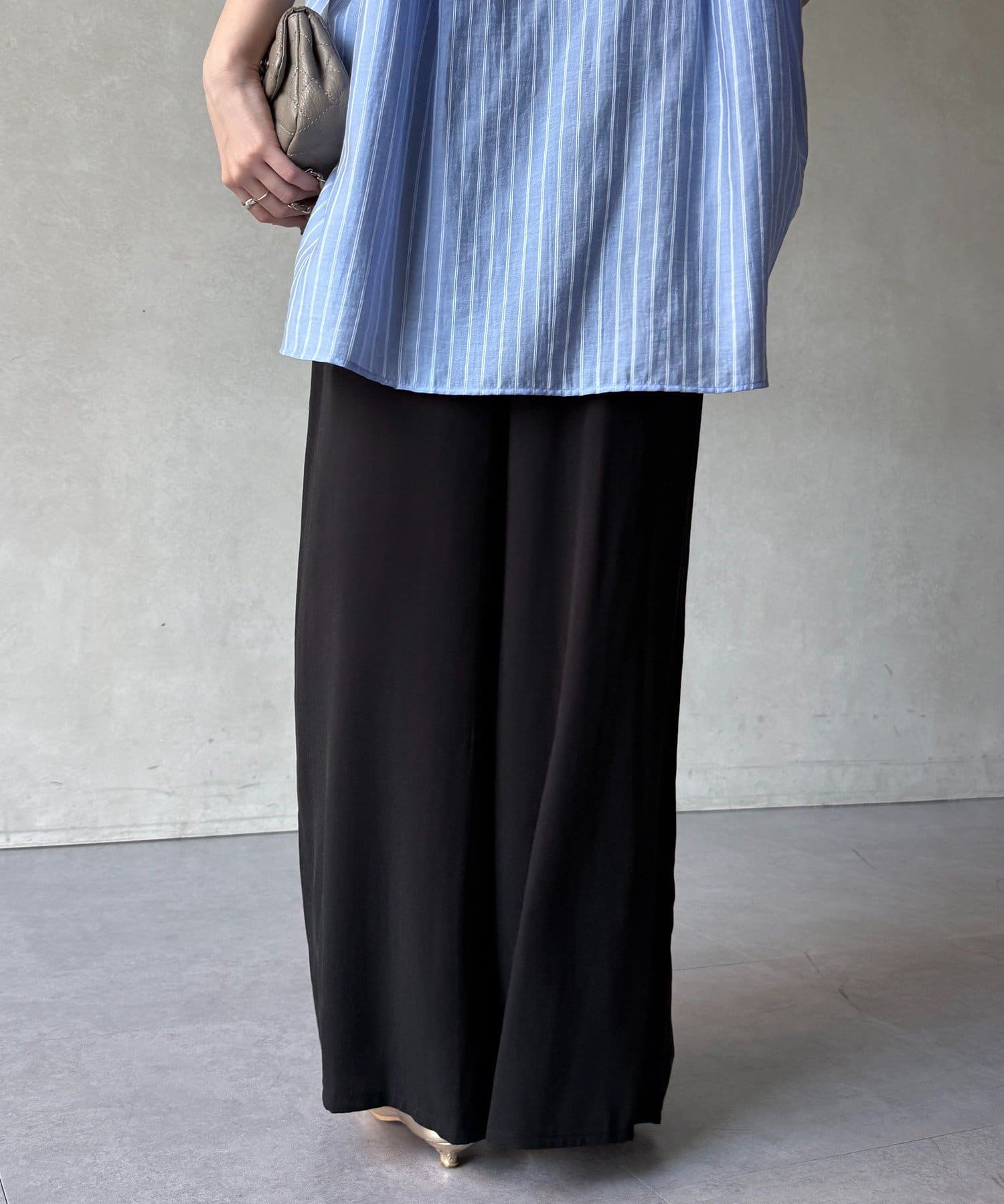 DOUDOU(ドゥドゥ) 【セットアップ可能】リヨセルツイルイージーパンツ